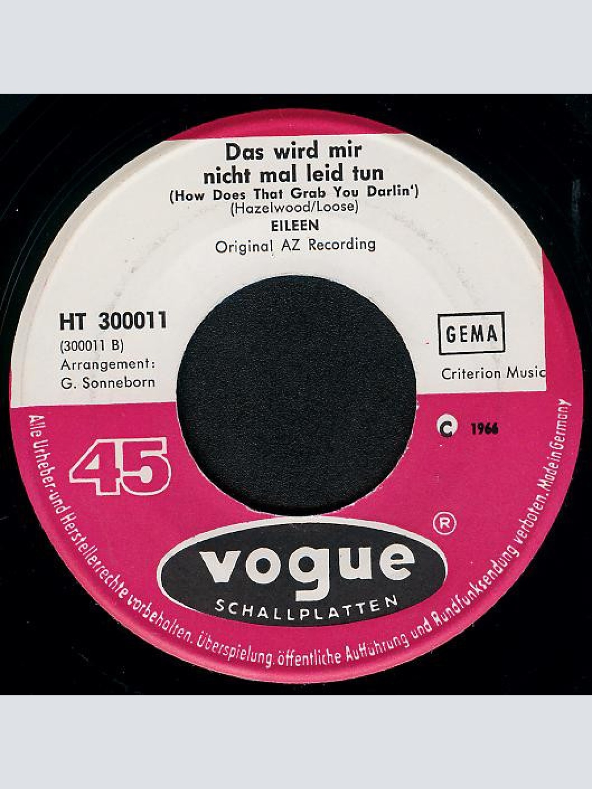 Vinyl / Eileen (2) - Teenage Summer / Das Wird Mir Nicht Mal Leid Tun