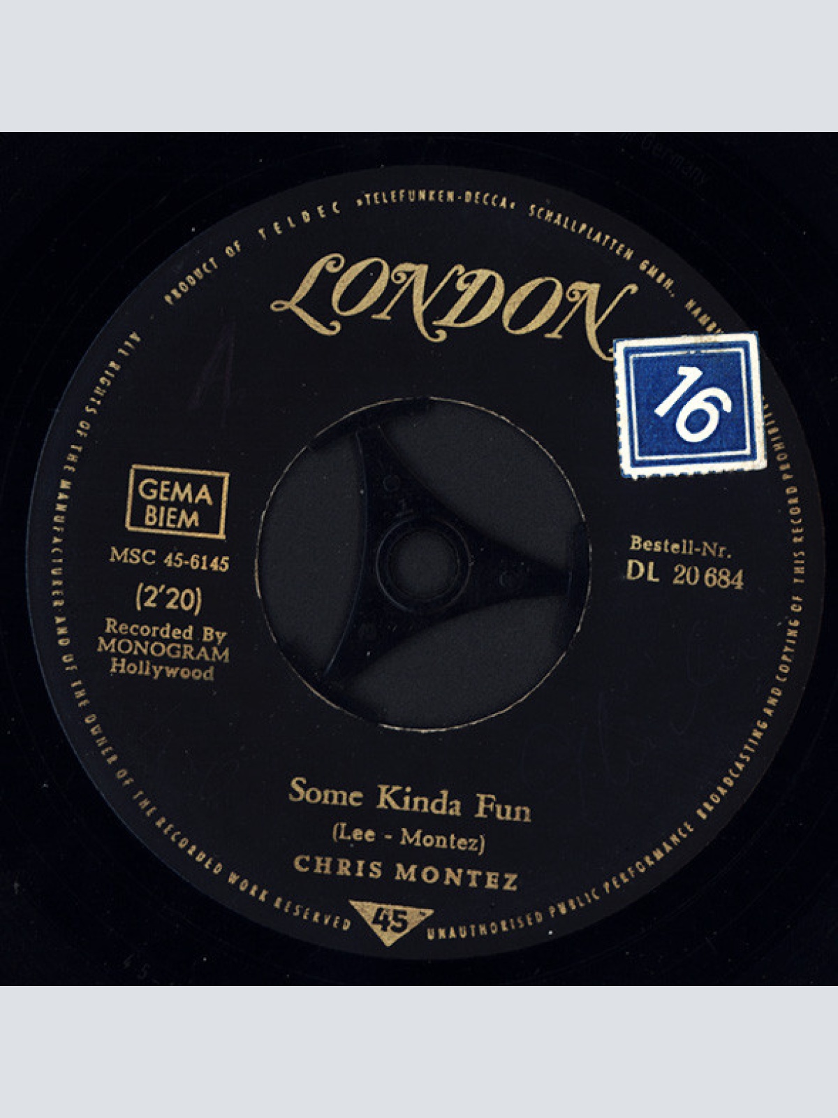 Vinyl / Chris Montez - Some Kinda Fun