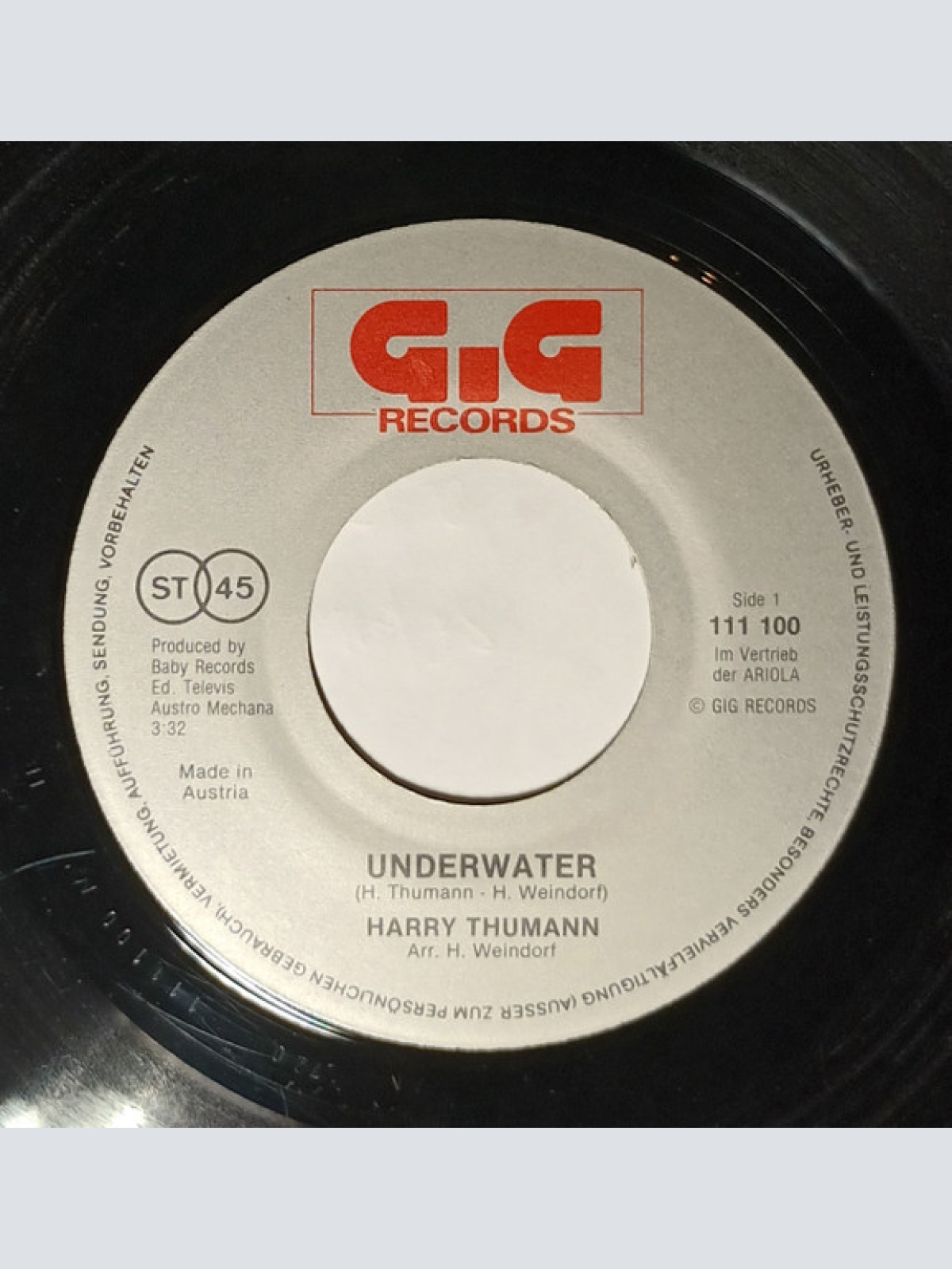 Vinyl / Harry Thumann - Underwater