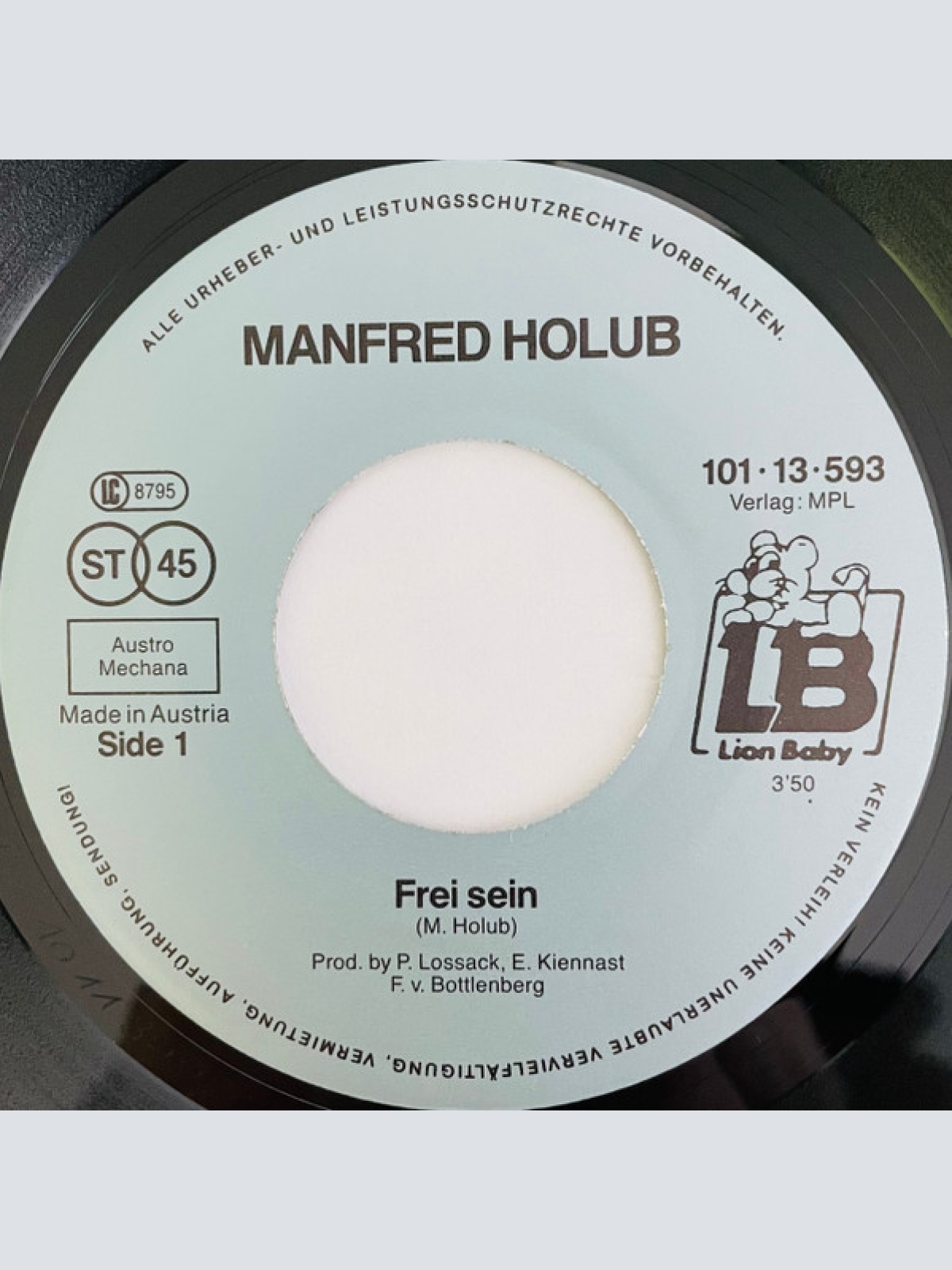 Vinyl / Manfred Holub - Frei Sein