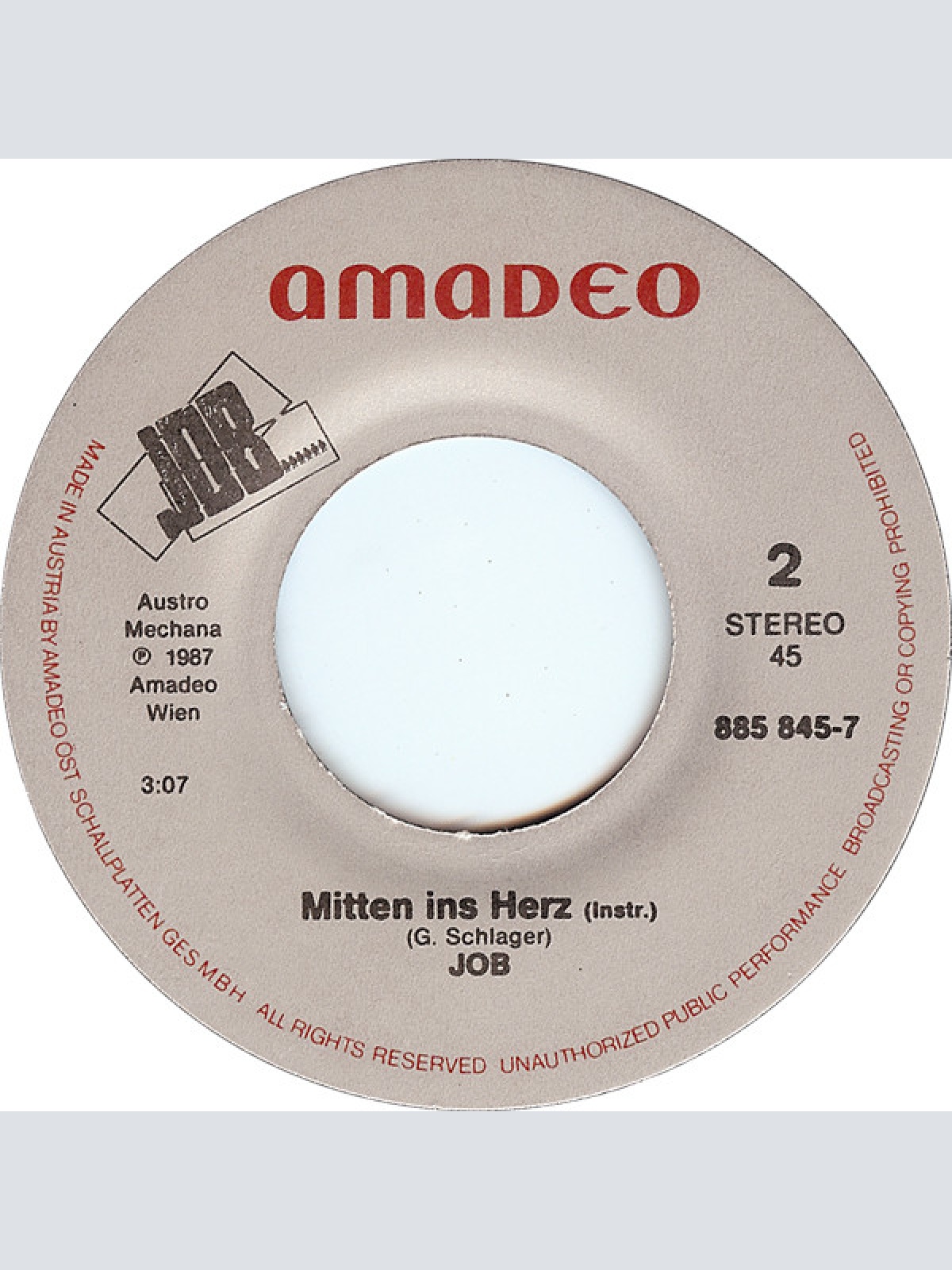 Vinyl / Job (12) - Mitten Ins Herz