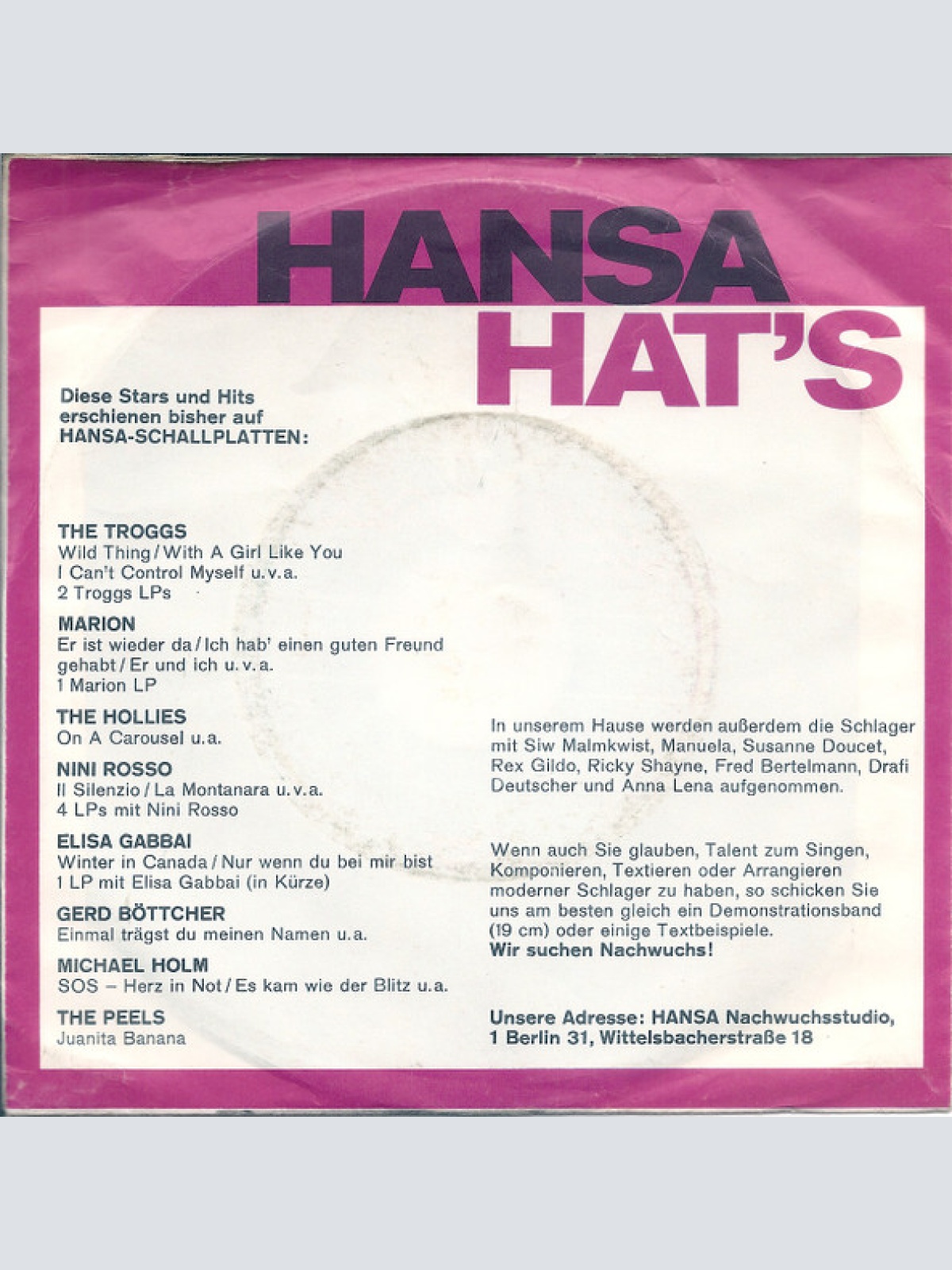 Vinyl / Marion* - Andy