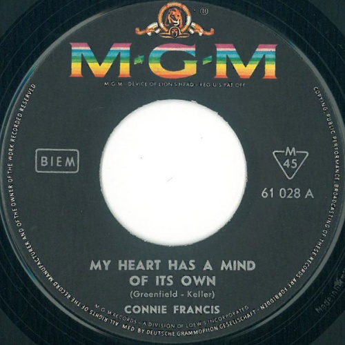 Vinyl / Connie Francis - My Heart Has A Mind Of Its Own