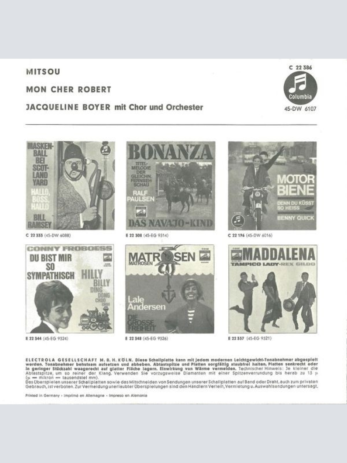 Vinyl / Jacqueline Boyer - Mitsou