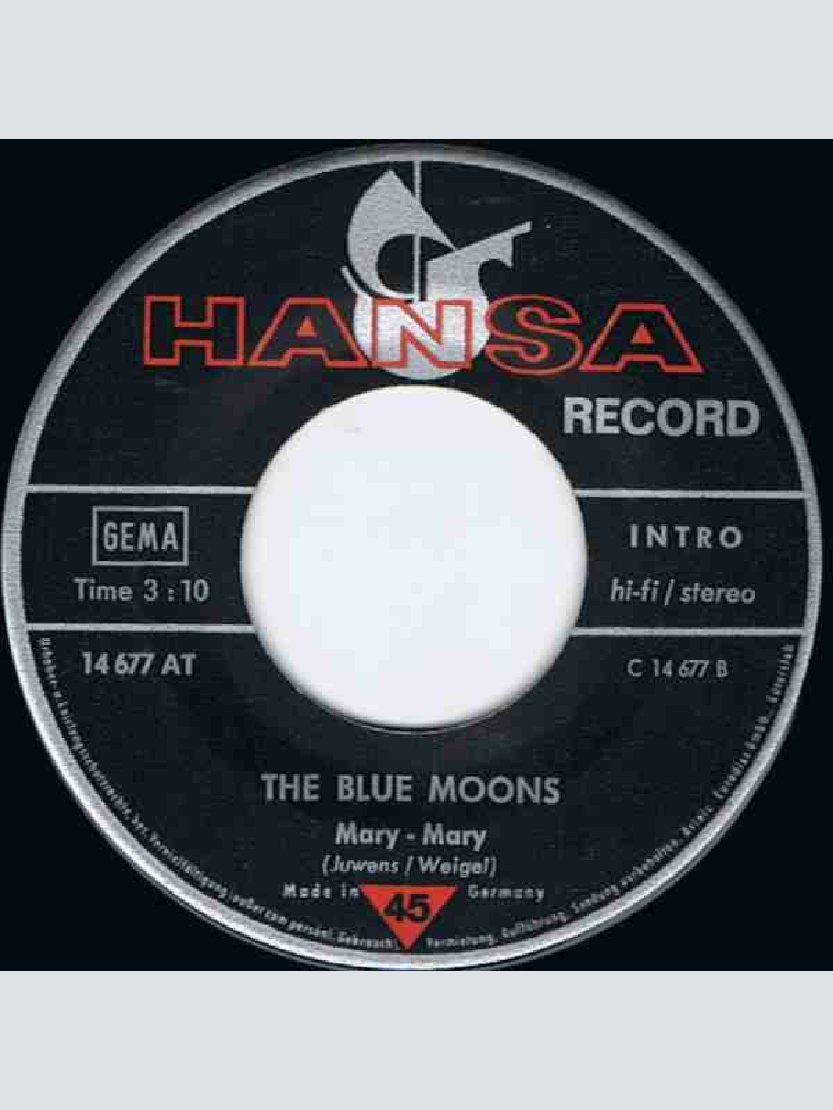 Vinyl / The Blue Moons - Ha-Lee Loo-Ya