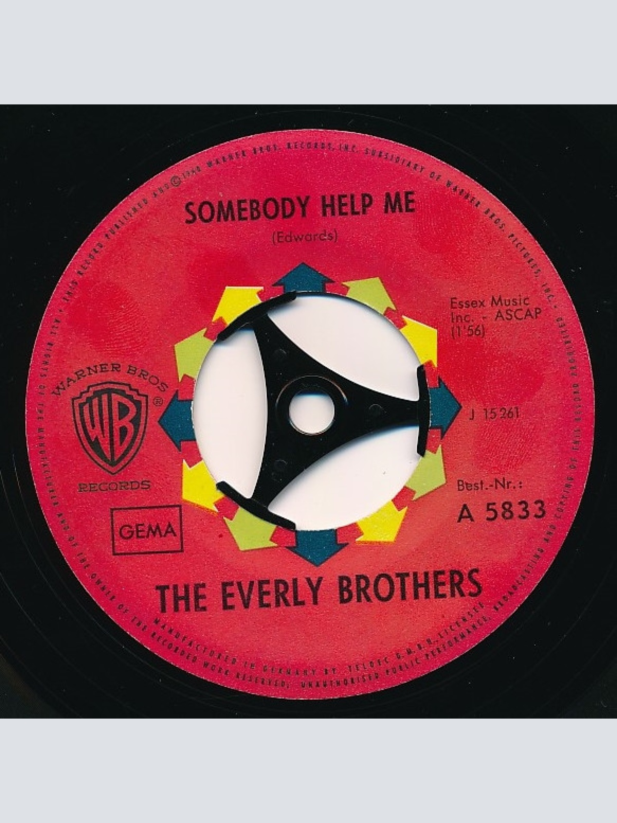 Vinyl / The Everly Brothers* - Somebody Help Me / Hard Hard Year