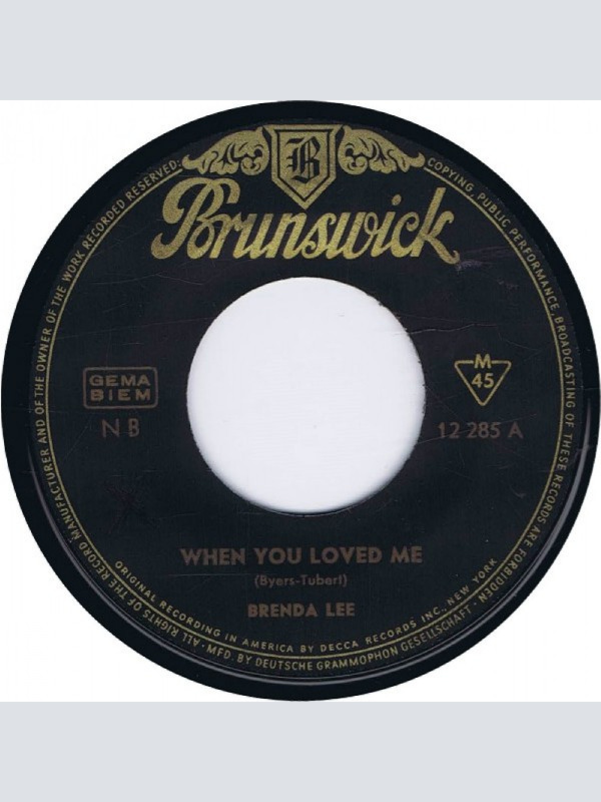 Vinyl / Brenda Lee - When You Loved Me
