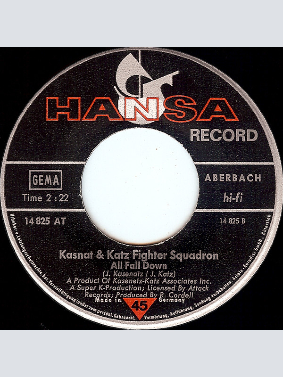 Vinyl / Kasnat & Katz Fighter Squadron - Picken' Up Sticks