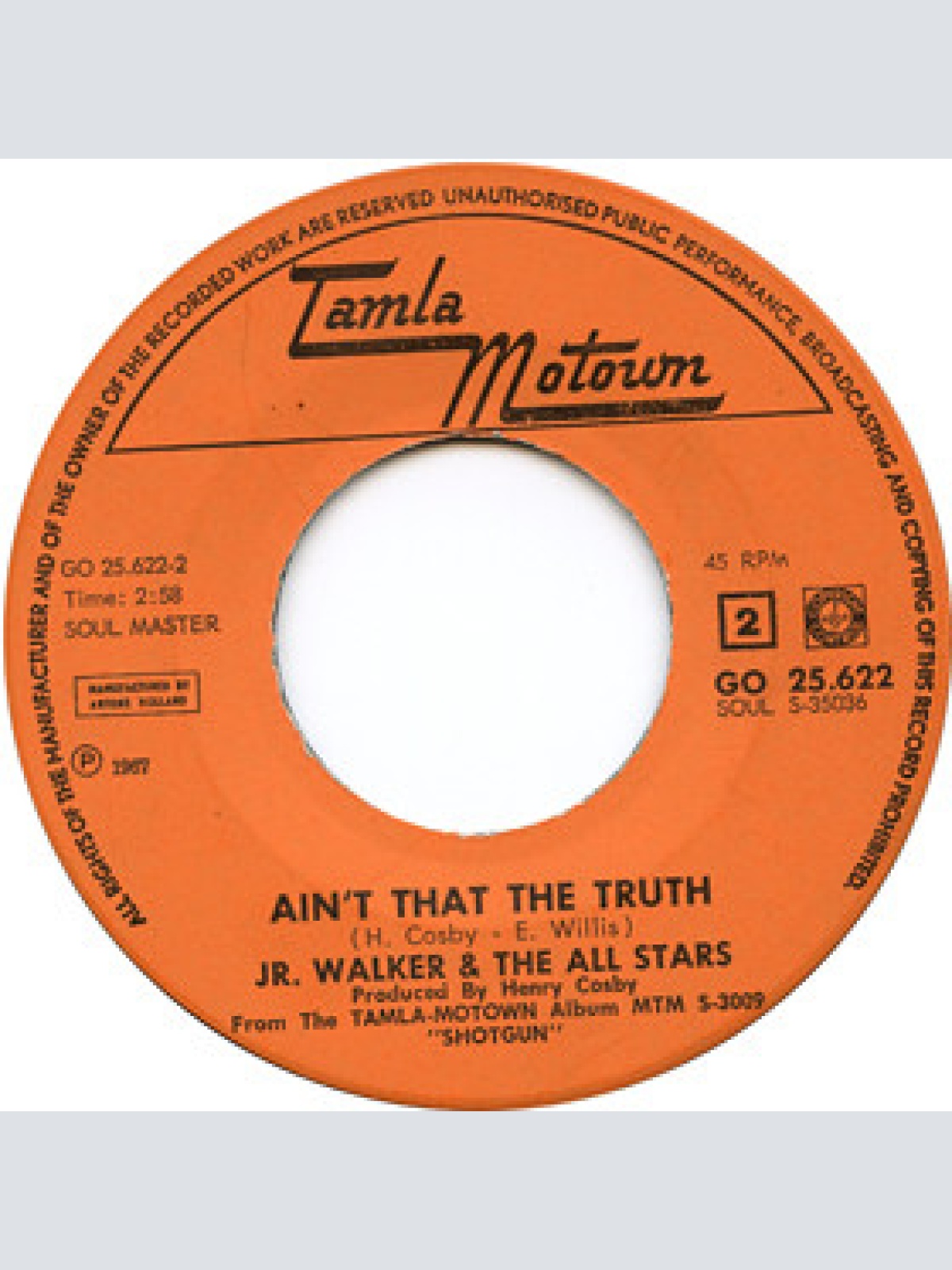 Vinyl / Jr. Walker & The All Stars* - Shoot Your Shot / Ain't That The Truth