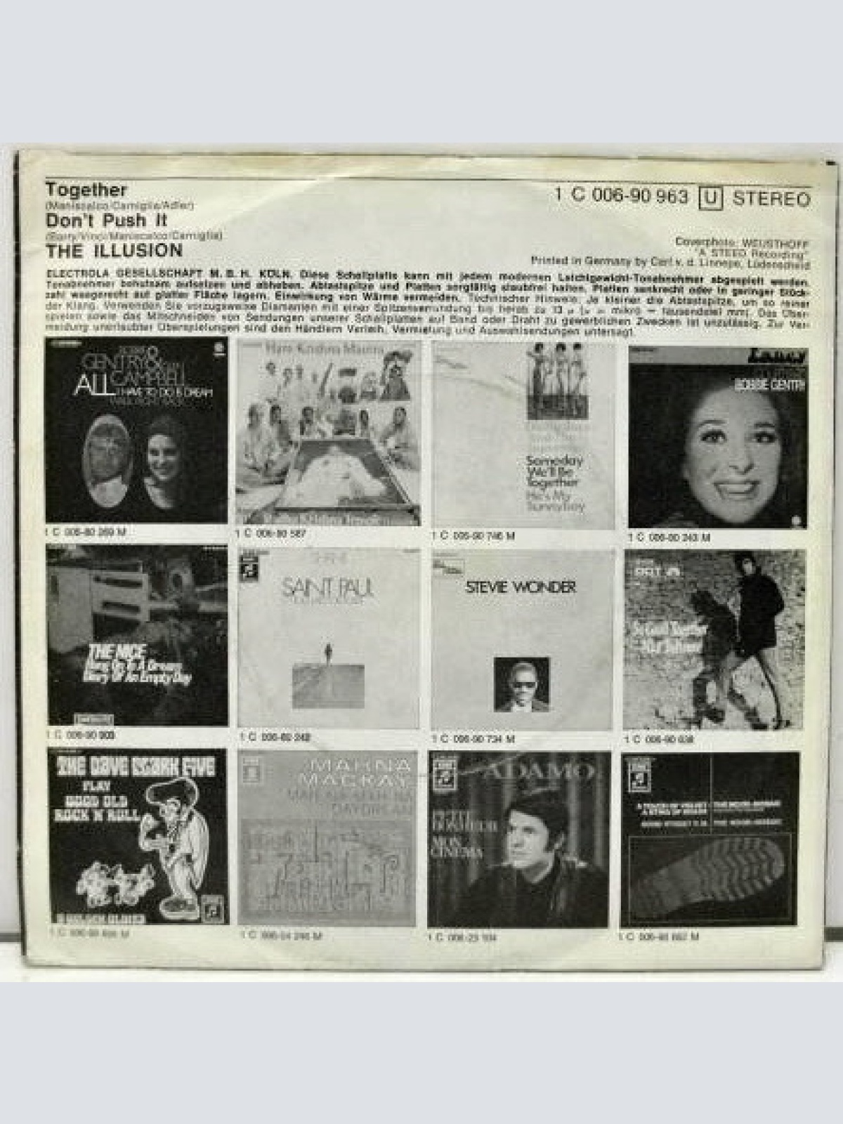 Vinyl / The Illusion - Together / Don't Push It