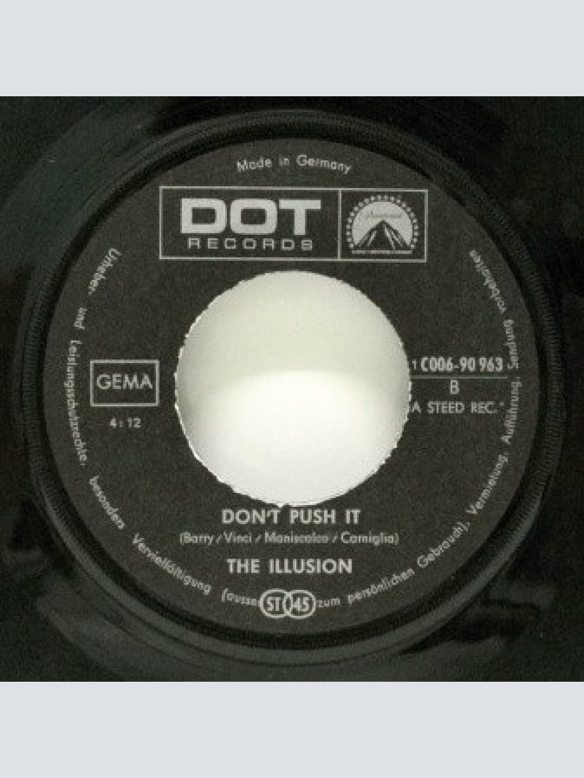 Vinyl / The Illusion - Together / Don't Push It