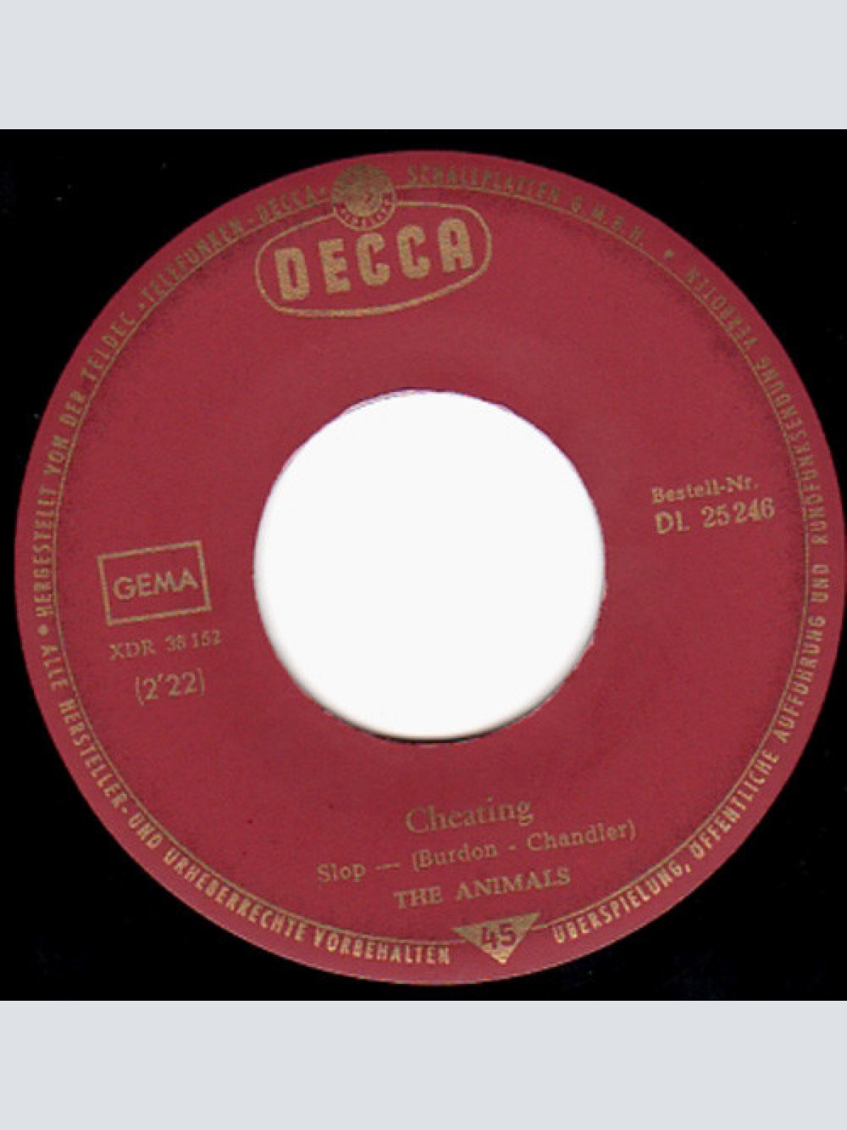 Vinyl / The Animals - Don't Bring Me Down