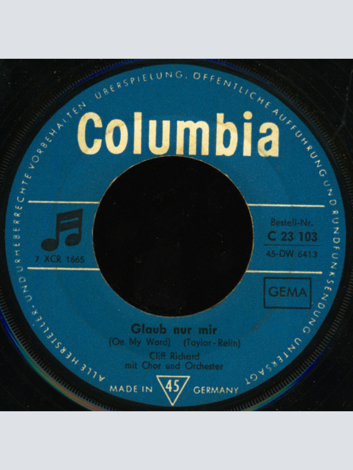 Vinyl / Cliff Richard - Nur Bei Dir Bin Ich Zu Haus (Wind Me Up)