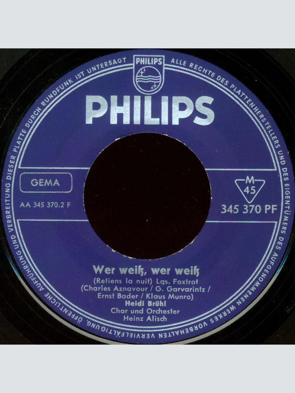 Vinyl / Heidi Brühl - Sieh Mal An / Wer Weiß, Wer Weiß