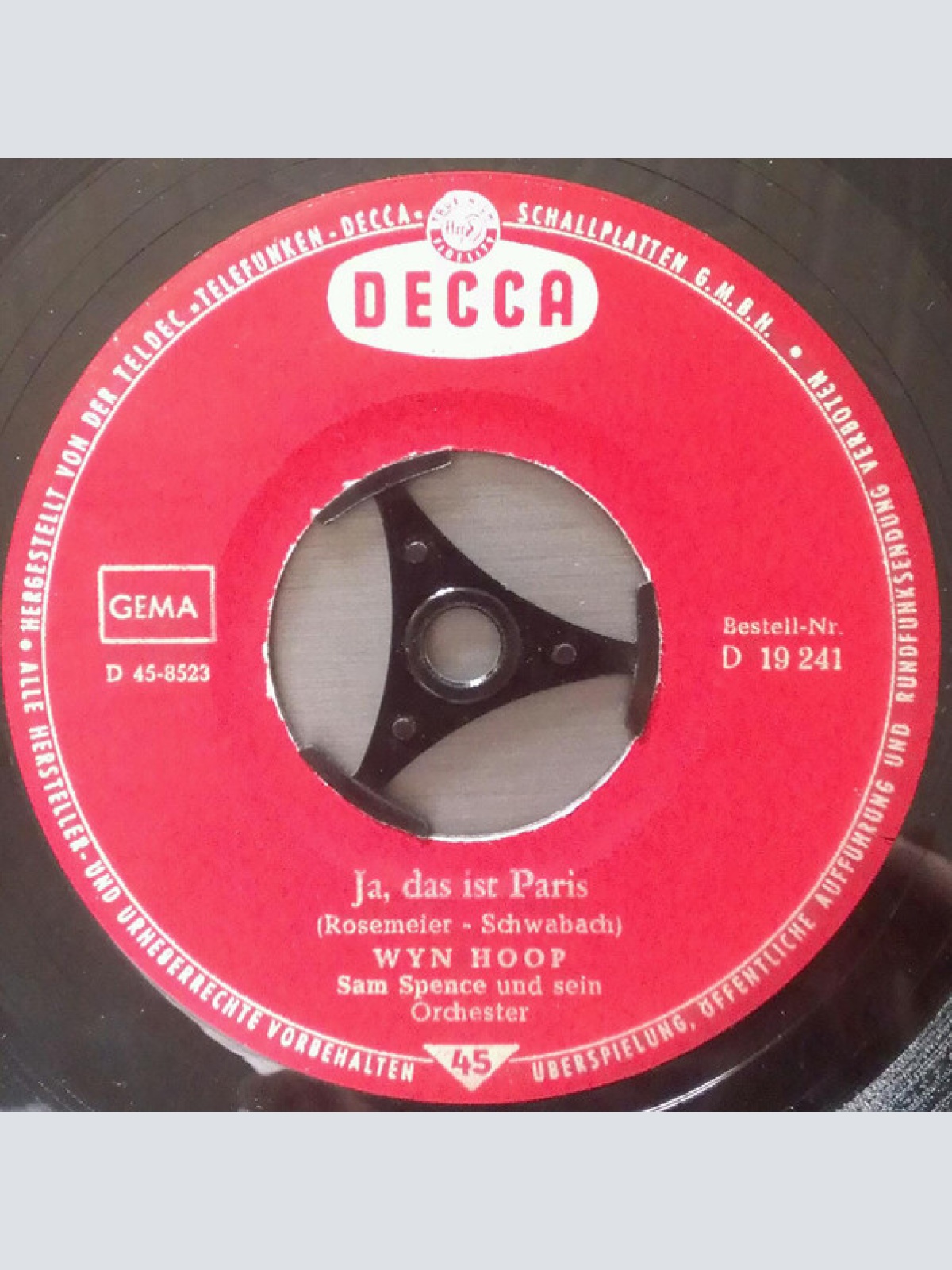 Vinyl / Wyn Hoop - Im Land Meiner Träume / Das Ist Paris