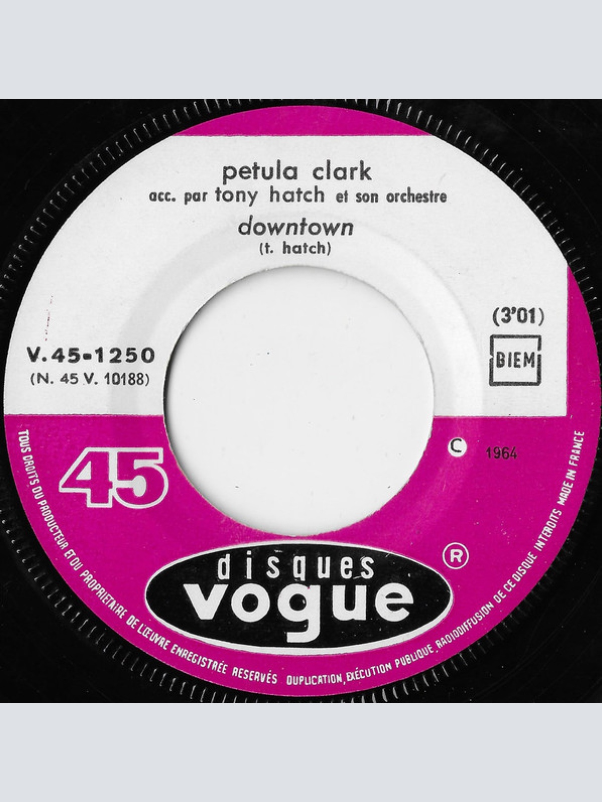 Vinyl / Petula Clark - Downtown