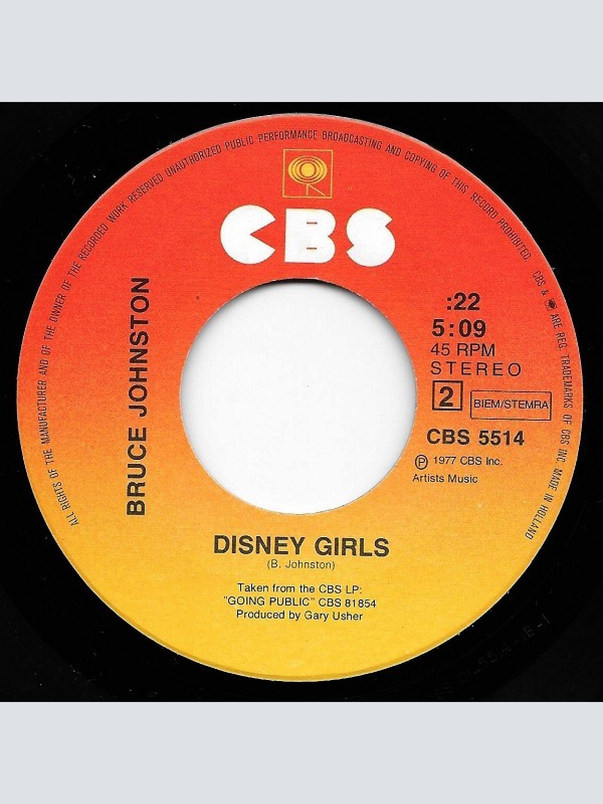 Vinyl / Bruce Johnston - Pipeline