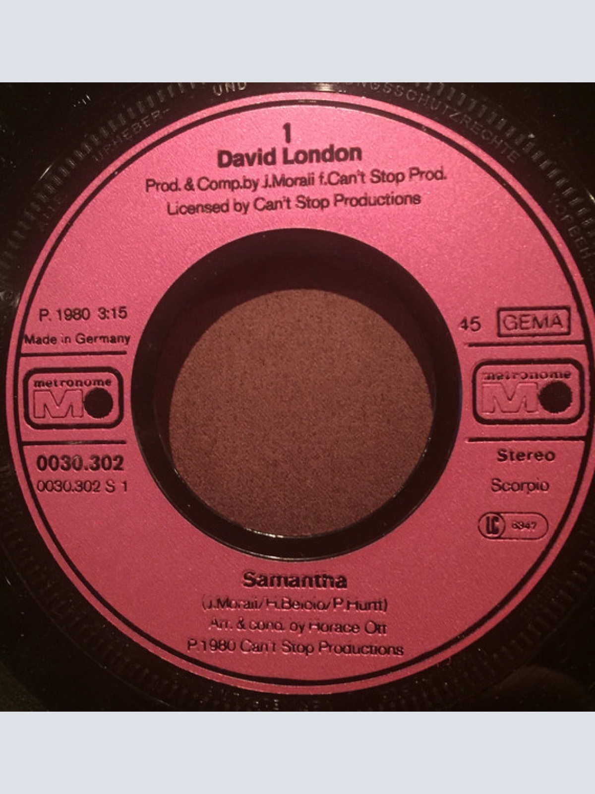 Vinyl / David London - Samantha