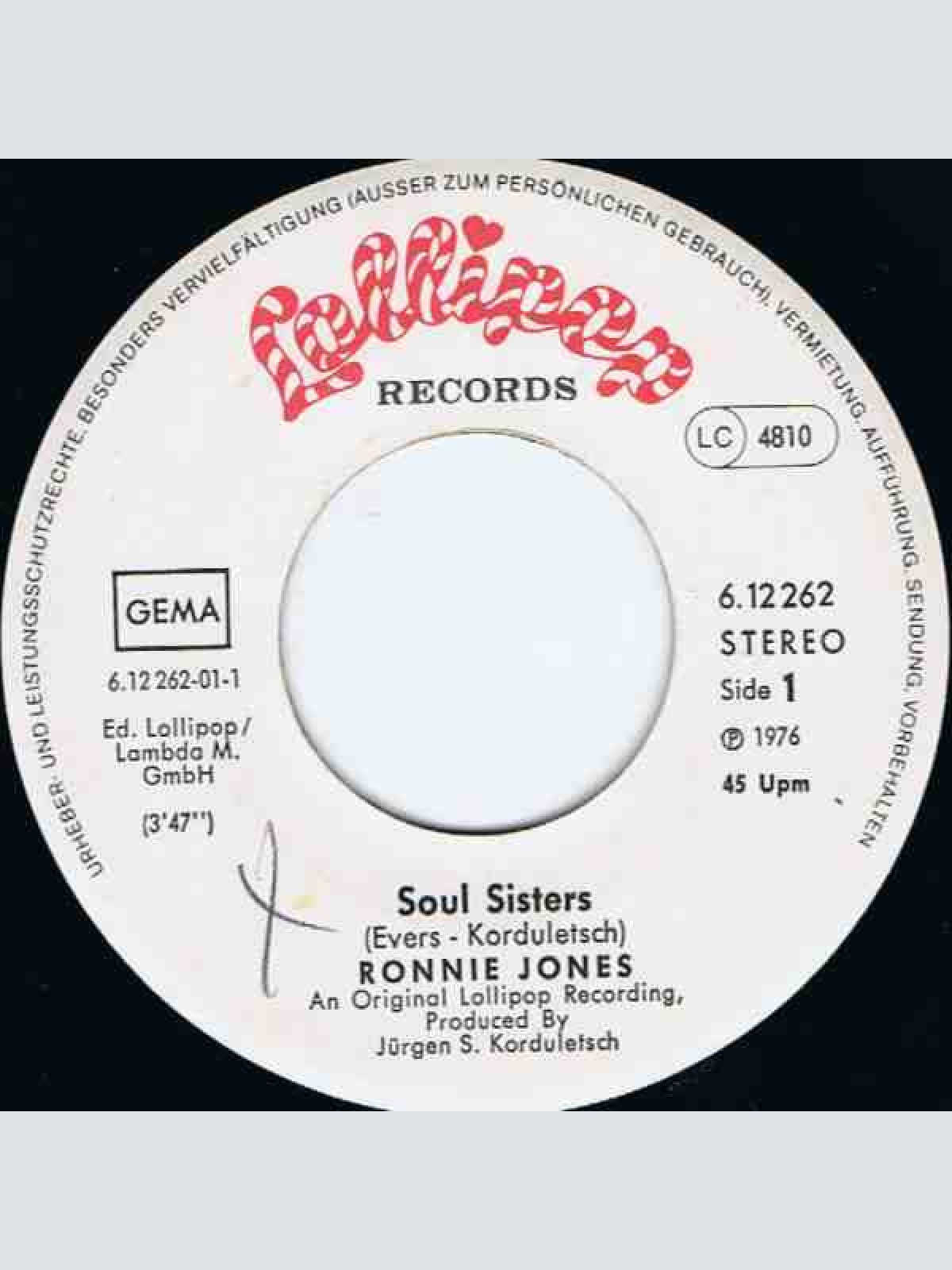 Vinyl / Ronnie Jones - Soul Sister