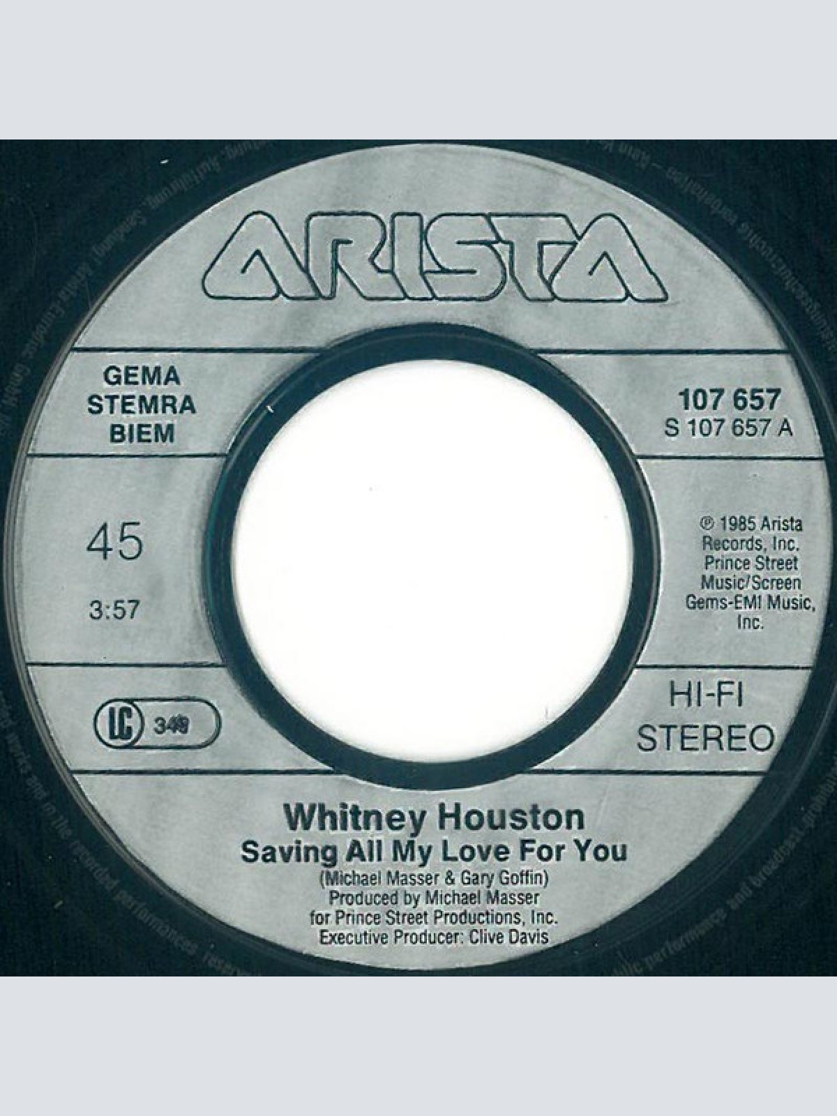 Vinyl / Whitney Houston - Saving All My Love For You