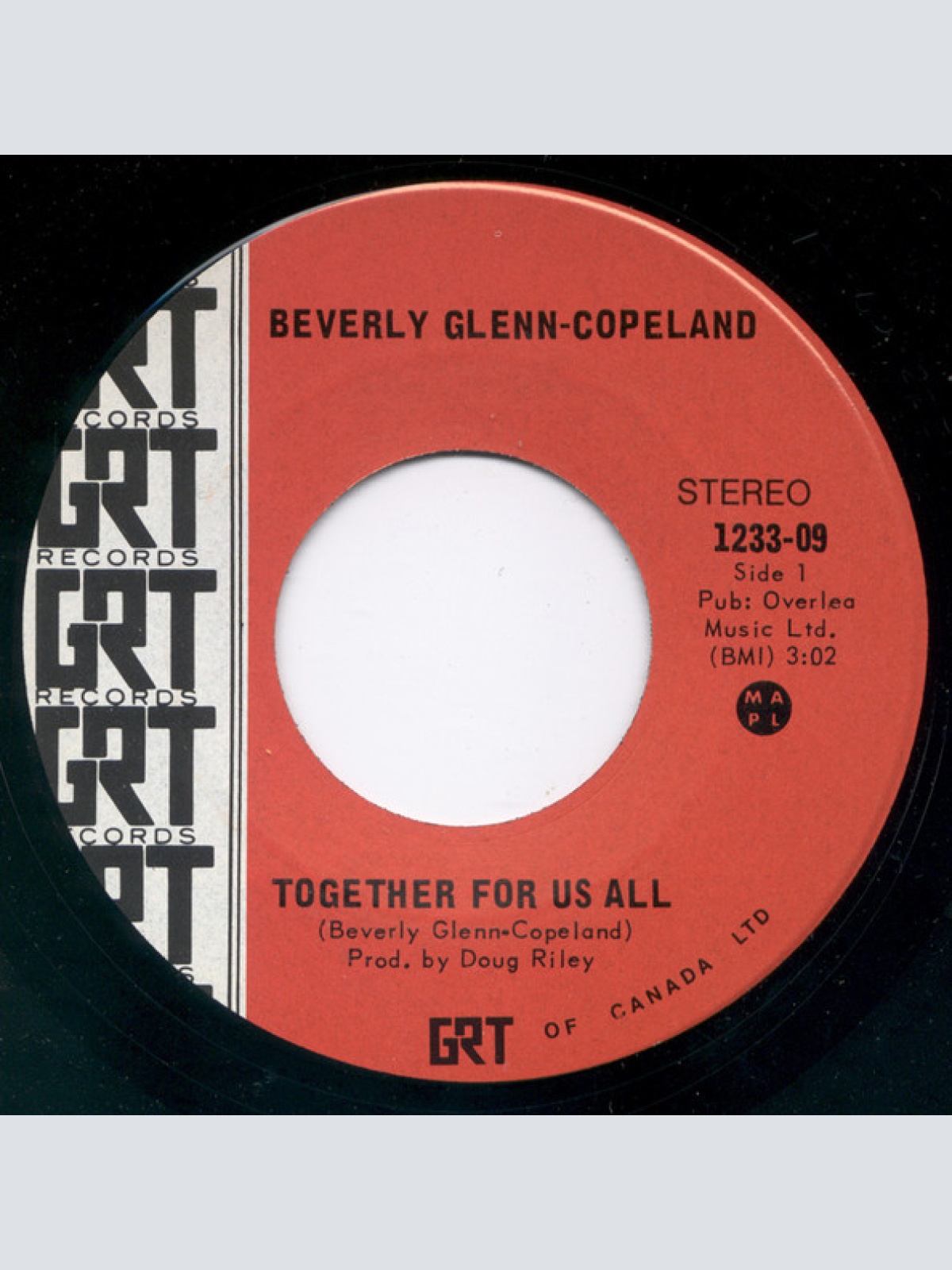 Vinyl / Beverly Glenn-Copeland - Together For Us All / Color Of Anyhow