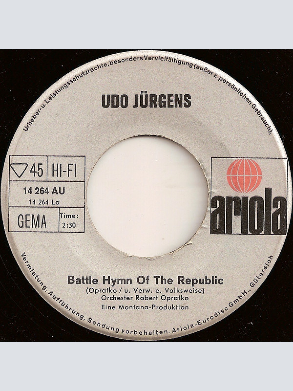 Vinyl / Udo Jürgens - Battle Hymn Of The Republic