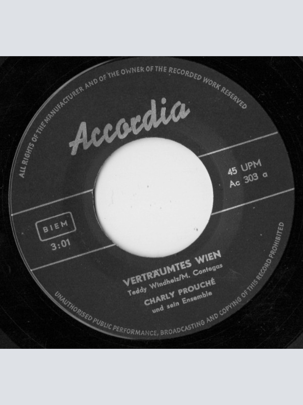 Vinyl / Charly Prouché - Verträumtes Wien / Die Lerche