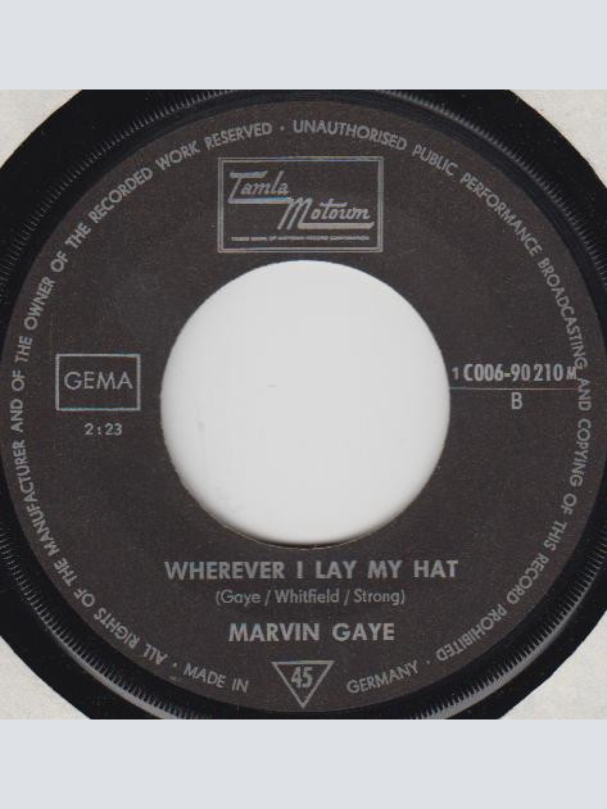 Vinyl / Marvin Gaye - Too Busy Thinking About My Baby / Wherever I Lay My Hat (That's  My Home)