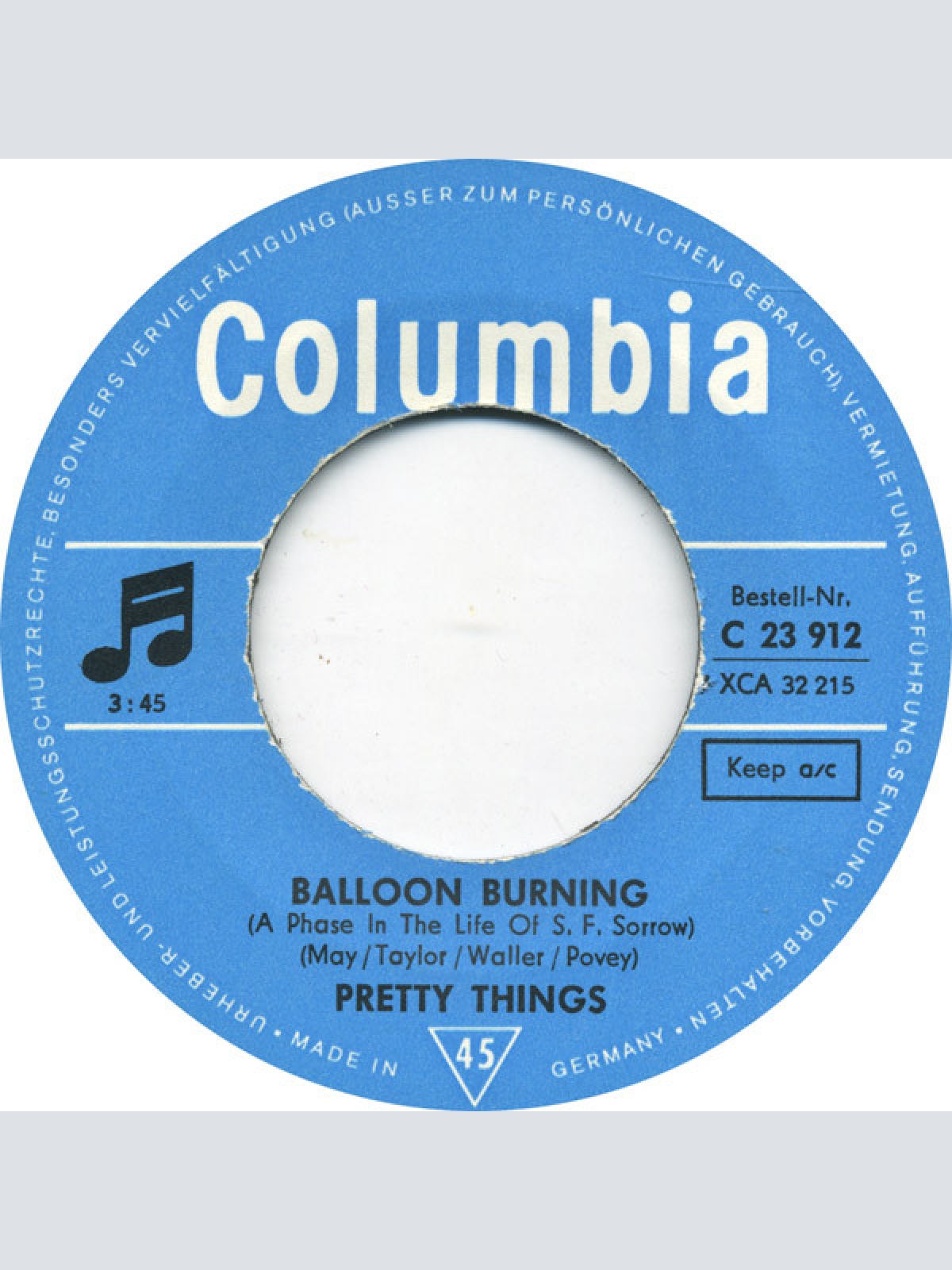 Vinyl / Pretty Things* - Private Sorrow / Balloon Burning
