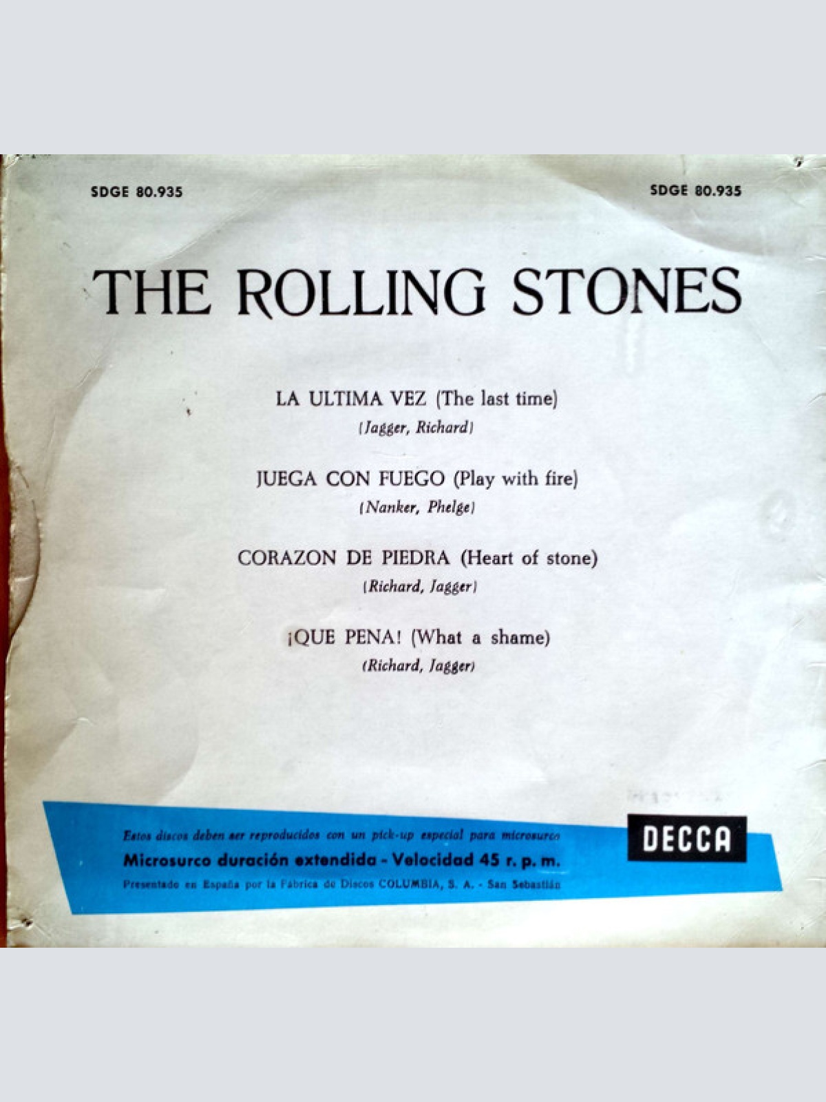 Vinyl / The Rolling Stones - The Last Time