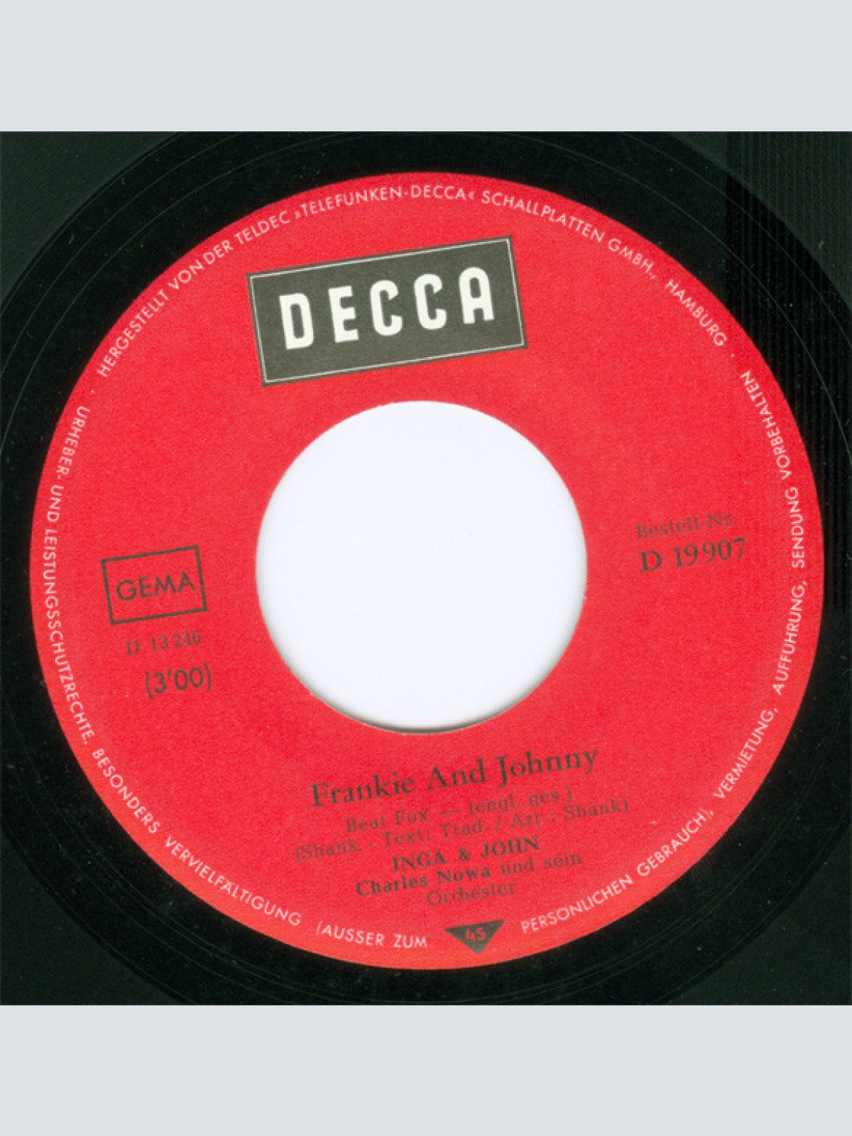 Vinyl / Inga* und John* - Bonnie And Clyde / Frankie And Johnny