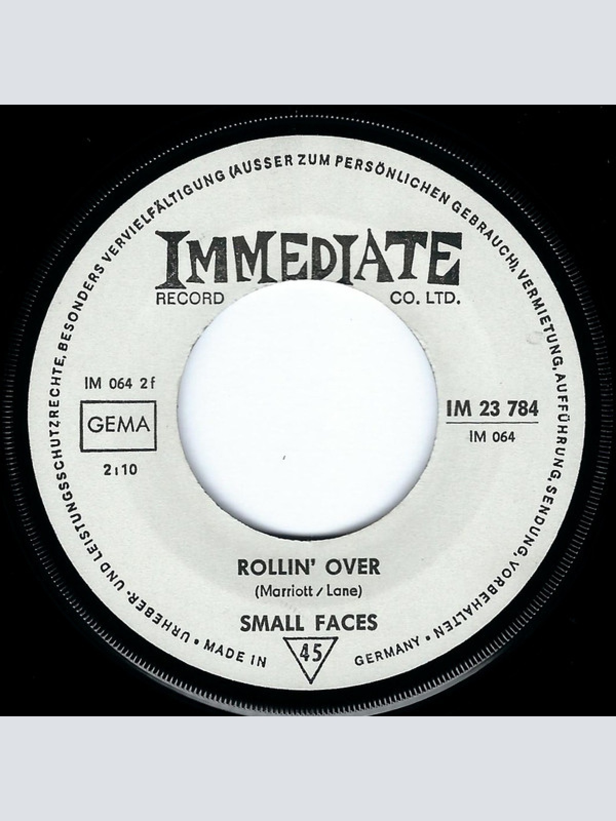 Vinyl / Small Faces - Lazy Sunday b/w Rollin' Over