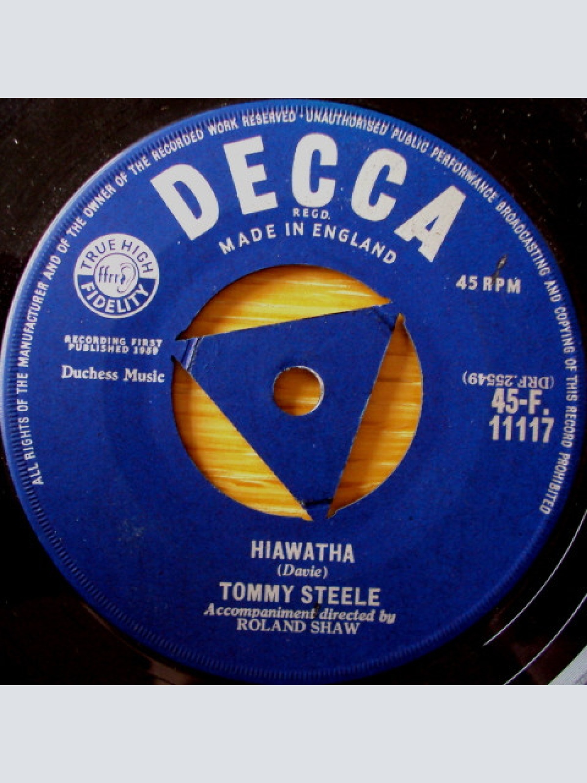 Vinyl / Tommy Steele - Hiawatha