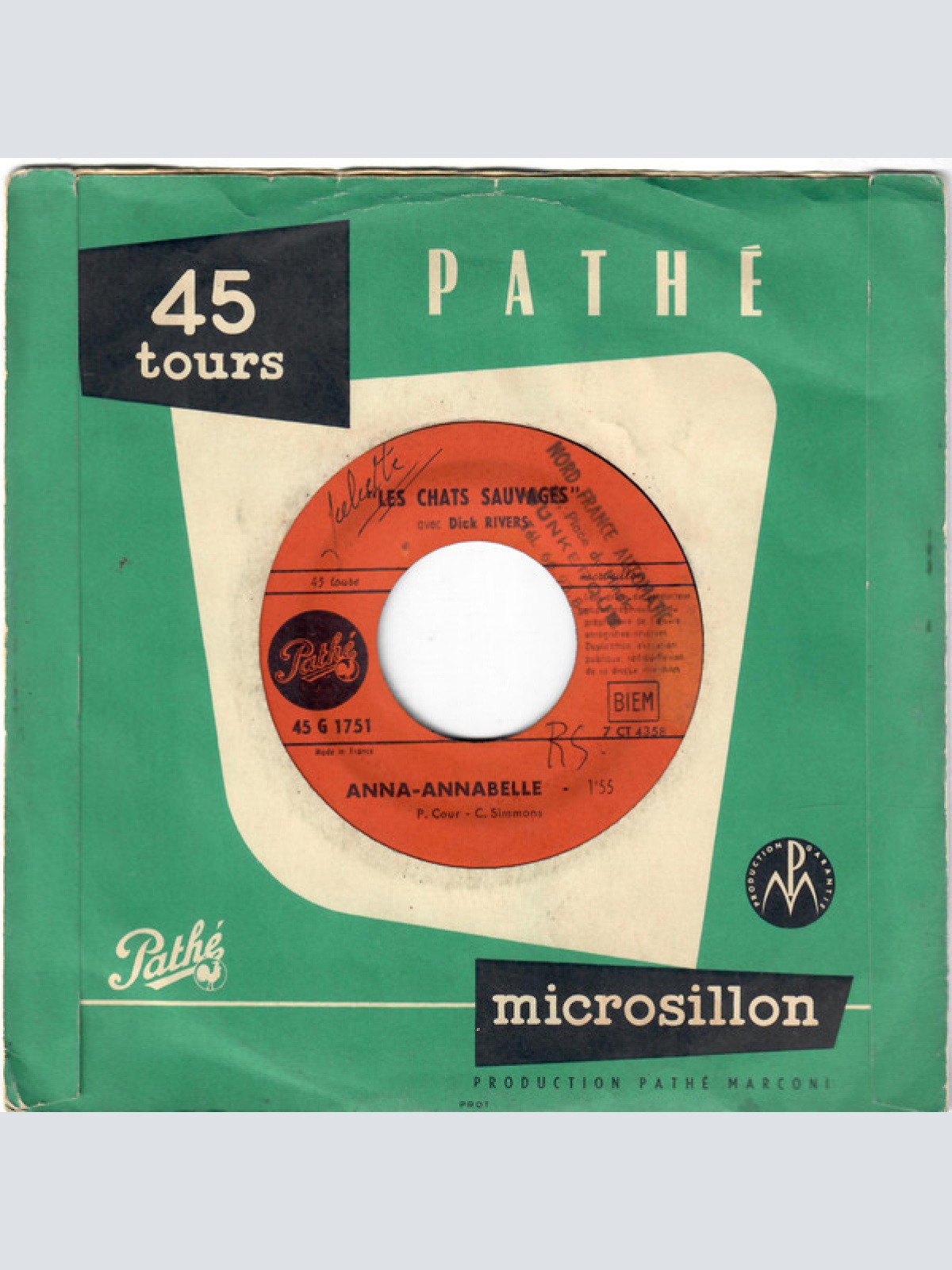 Vinyl / Les Chats Sauvages, Dick Rivers - Cousine - Cousine / Anna - Annabelle