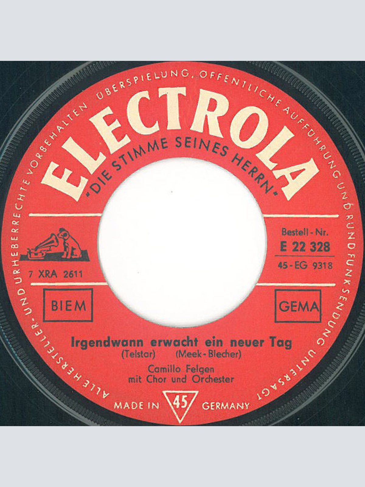 Vinyl / Camillo Felgen - Irgendwann Erwacht Ein Neuer Tag (Telstar)