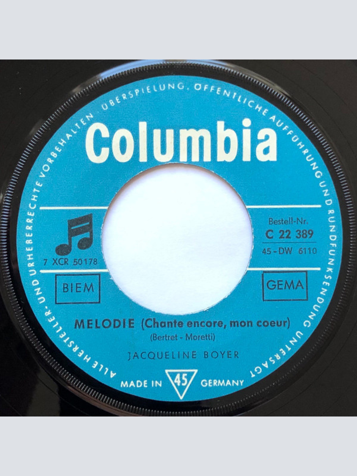 Vinyl / Jacqueline Boyer - Loin / Melodie