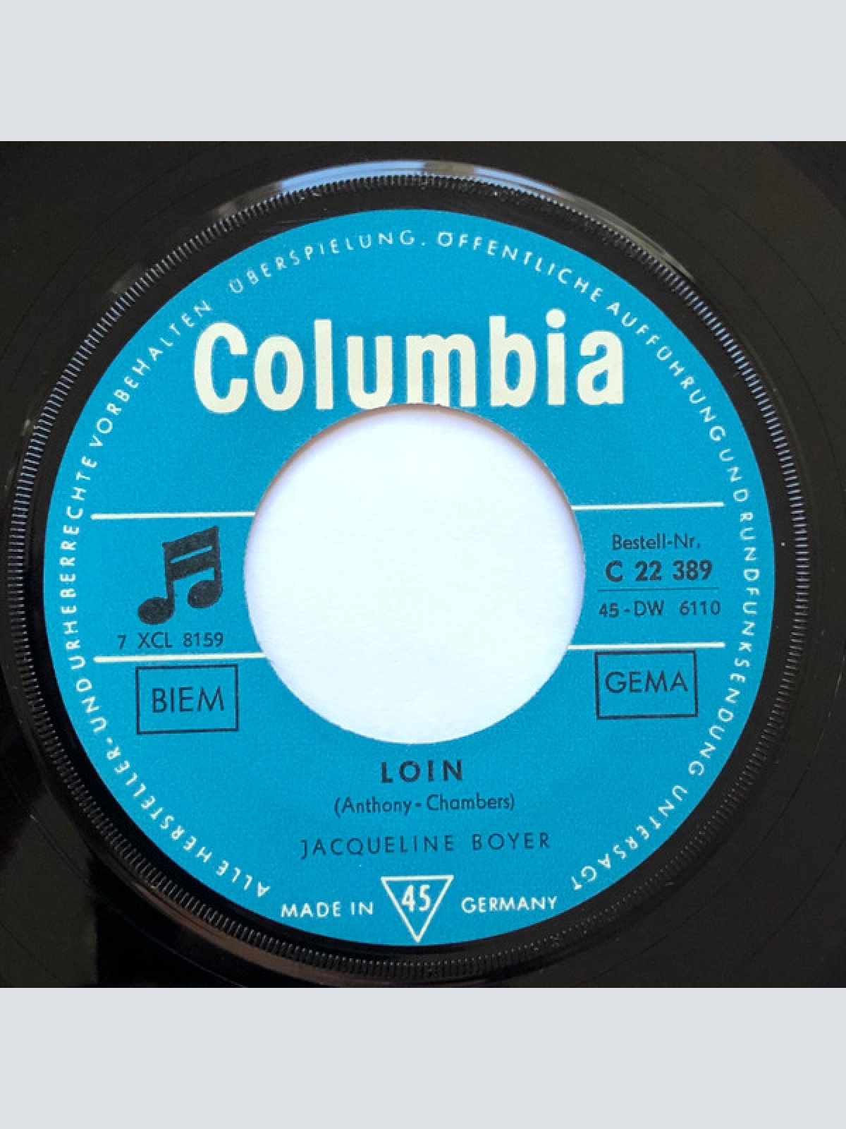 Vinyl / Jacqueline Boyer - Loin / Melodie