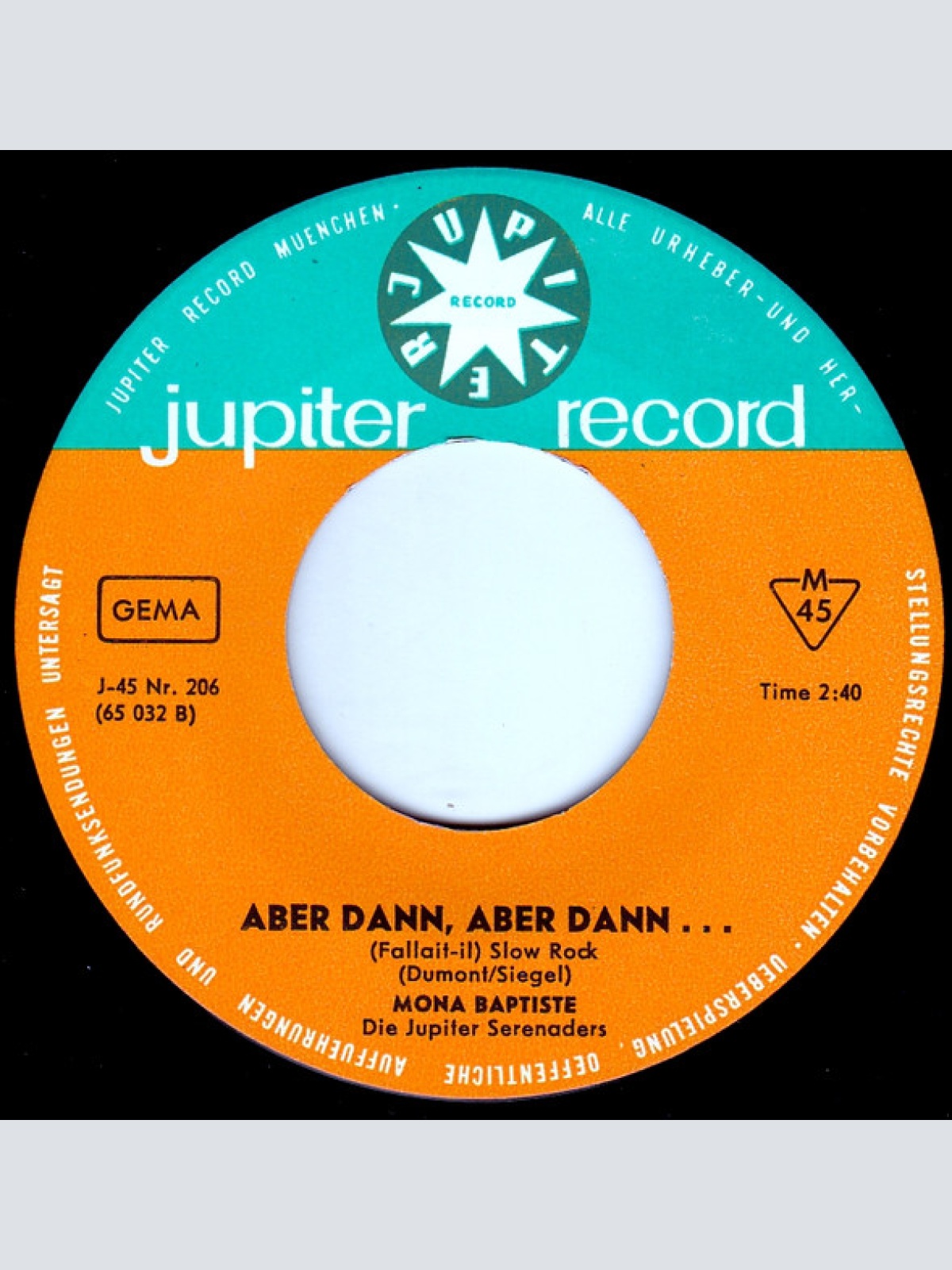 Vinyl / Mona Baptiste Und Die Jupiter Serenaders - Sag' Lieber Nein!