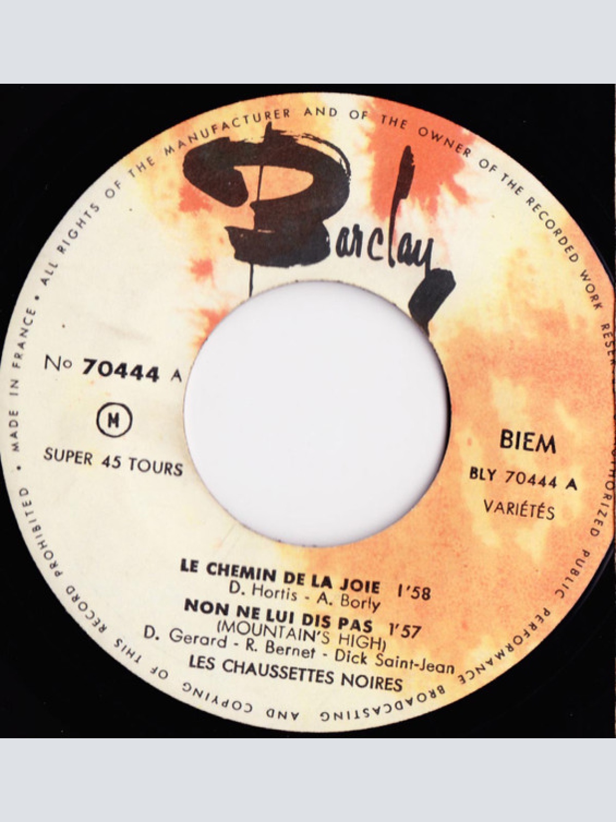 Vinyl / Les Chaussettes Noires - Le Chemin De La Joie