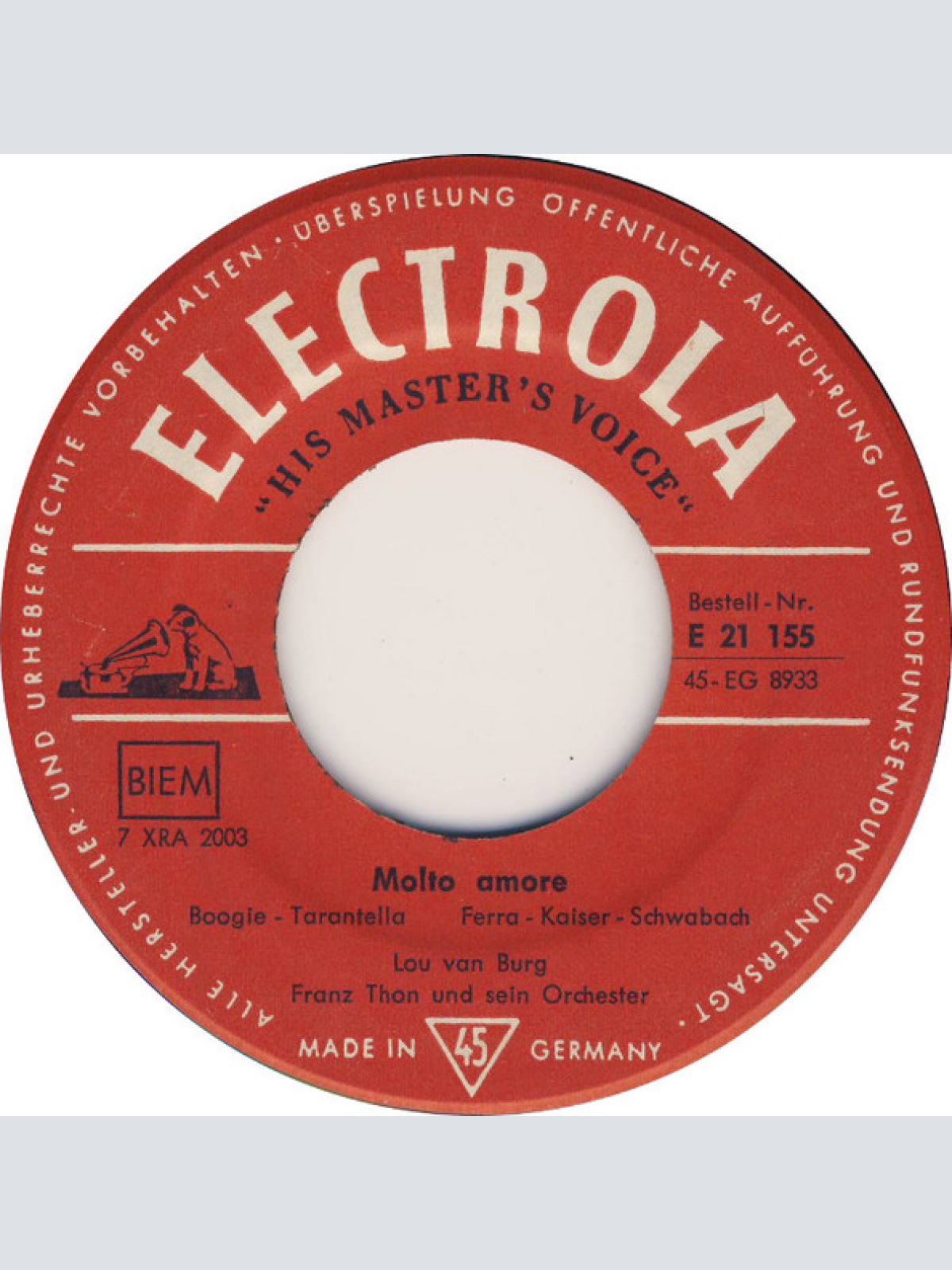 Vinyl / Lou Van Burg - Molto Amore