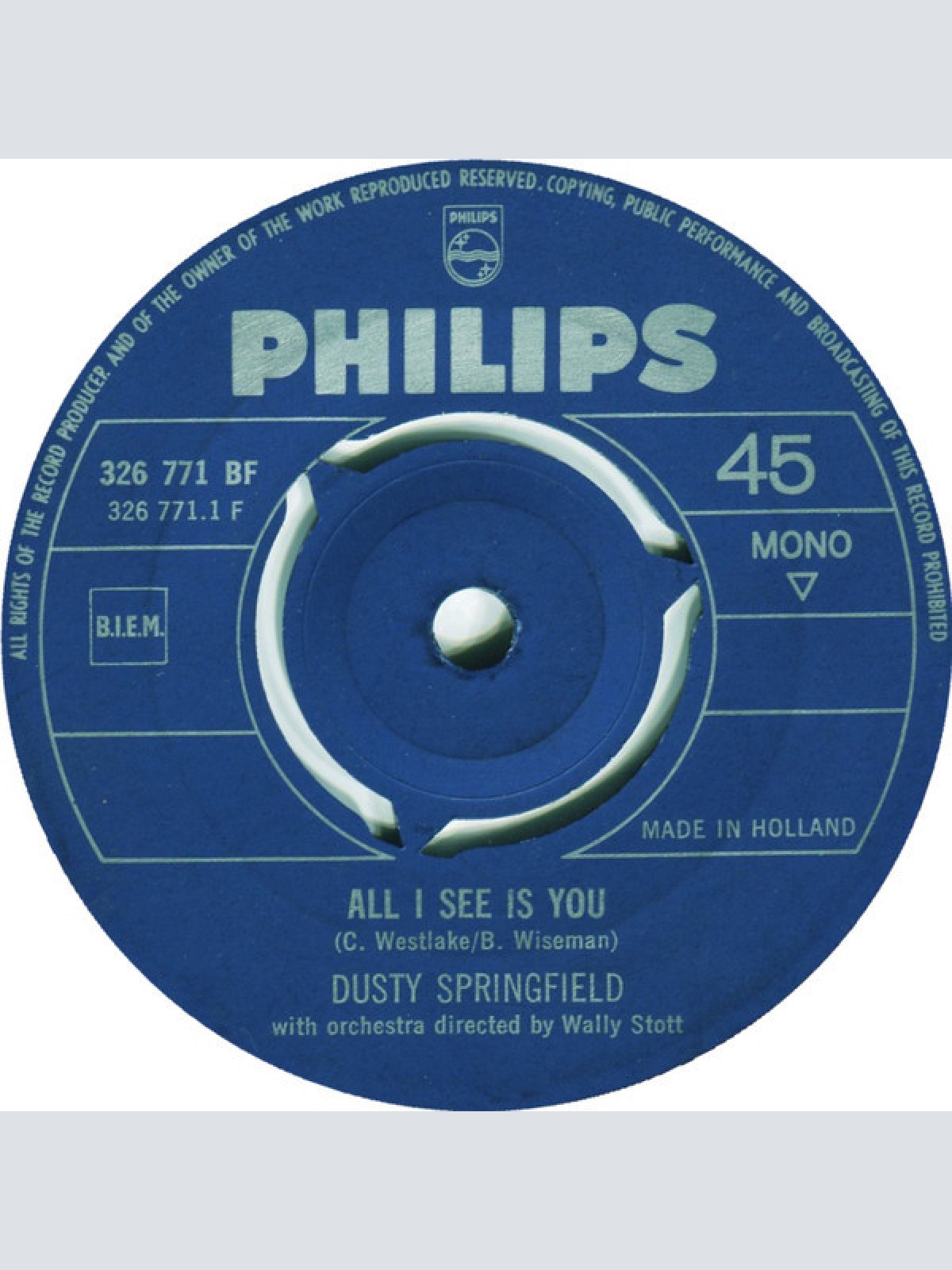 Vinyl / Dusty Springfield - All I See Is You