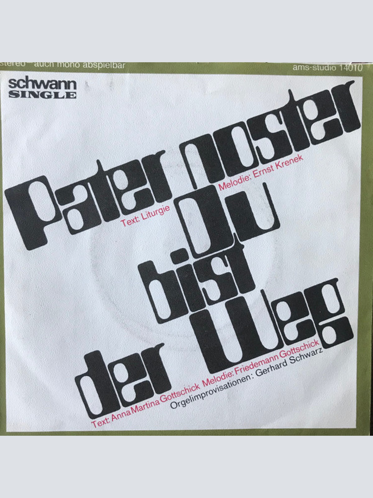 Vinyl / Various - Pater Noster / Du Bist Der Weg