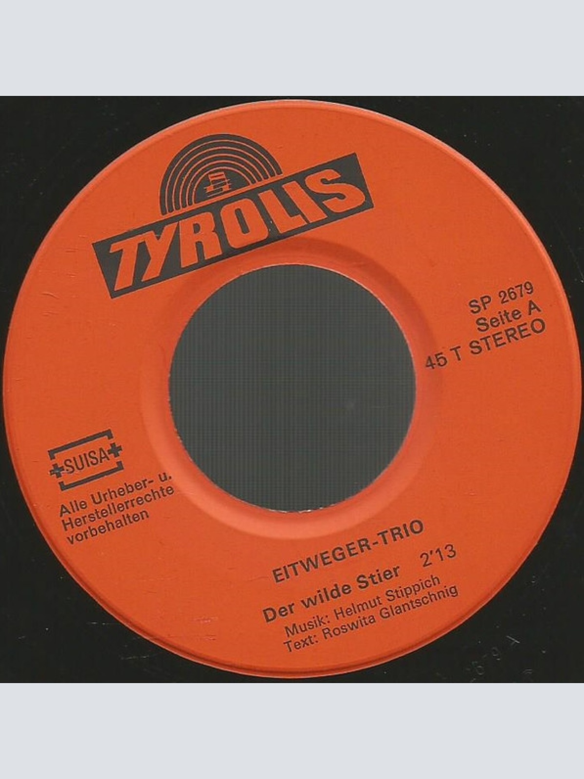 Vinyl / Eitweger-Trio* - Der Wilde Stier / Heimatwalzer