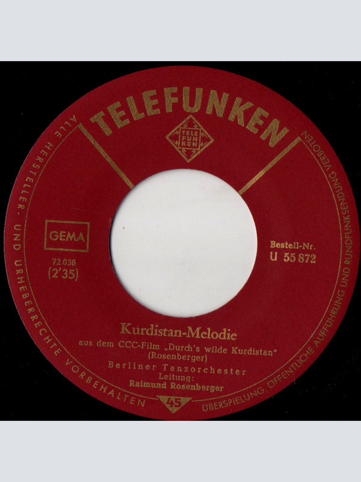 Vinyl / Berliner Tanzorchester* - Kurdistan-Melodie