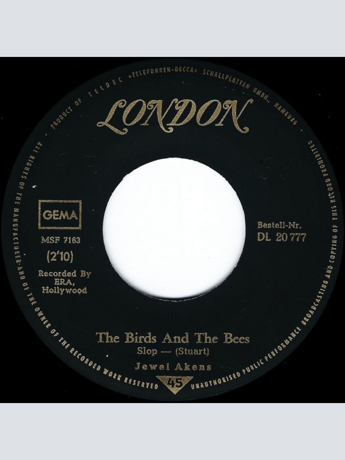 Vinyl / Jewel Akens - The Birds And The Bees