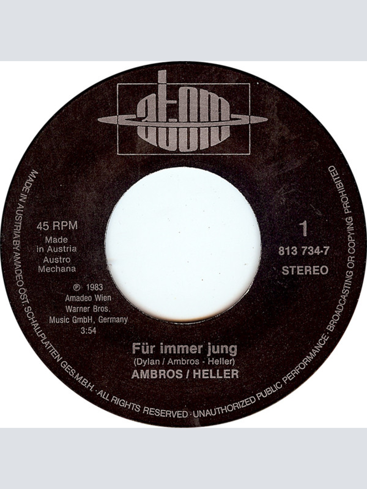 Vinyl / Wolfgang Ambros / Andre Heller* - Für Immer Jung