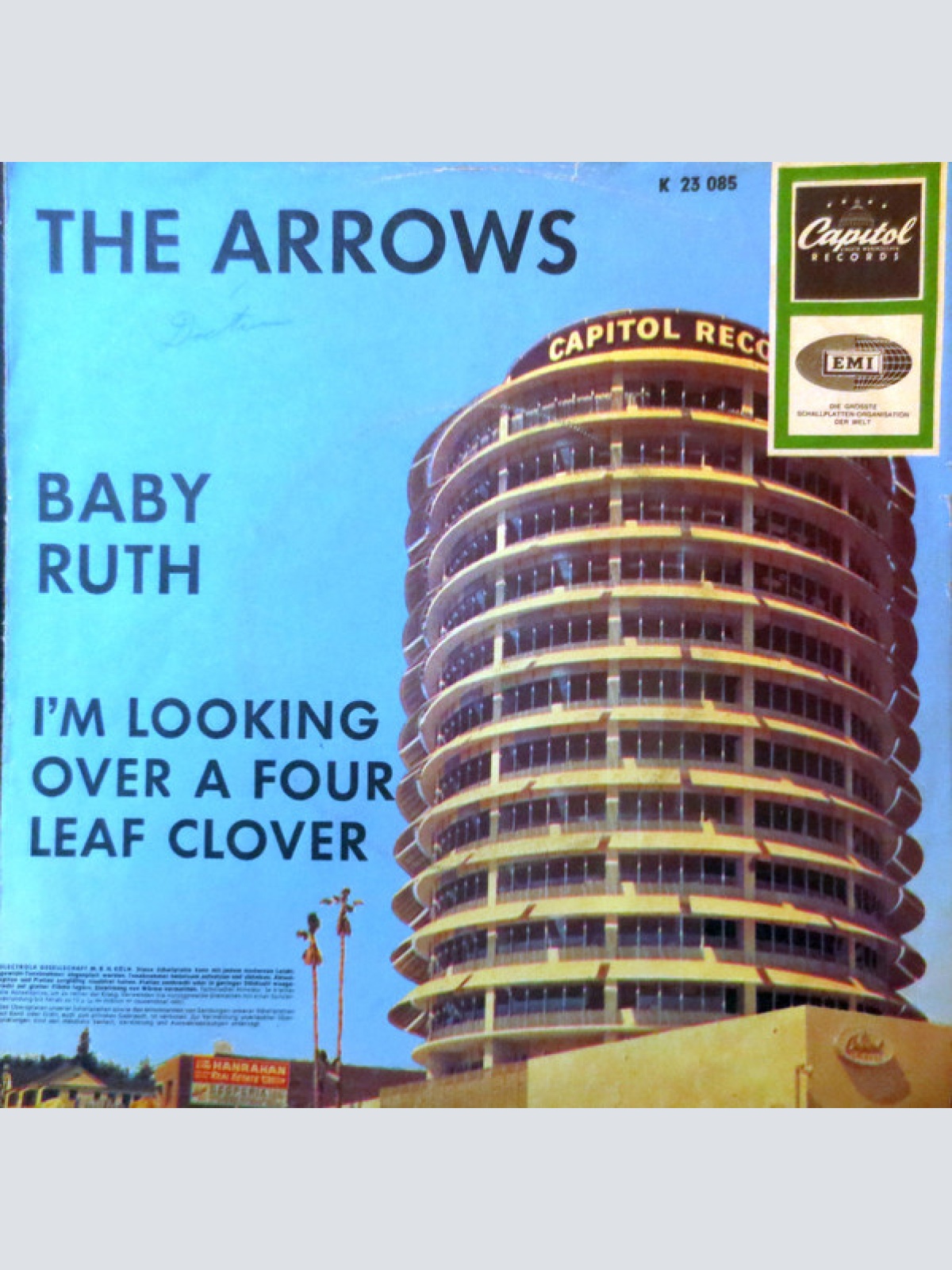 Vinyl / The Arrows* - Baby Ruth / I'm Looking Over A Four Leaf Clover