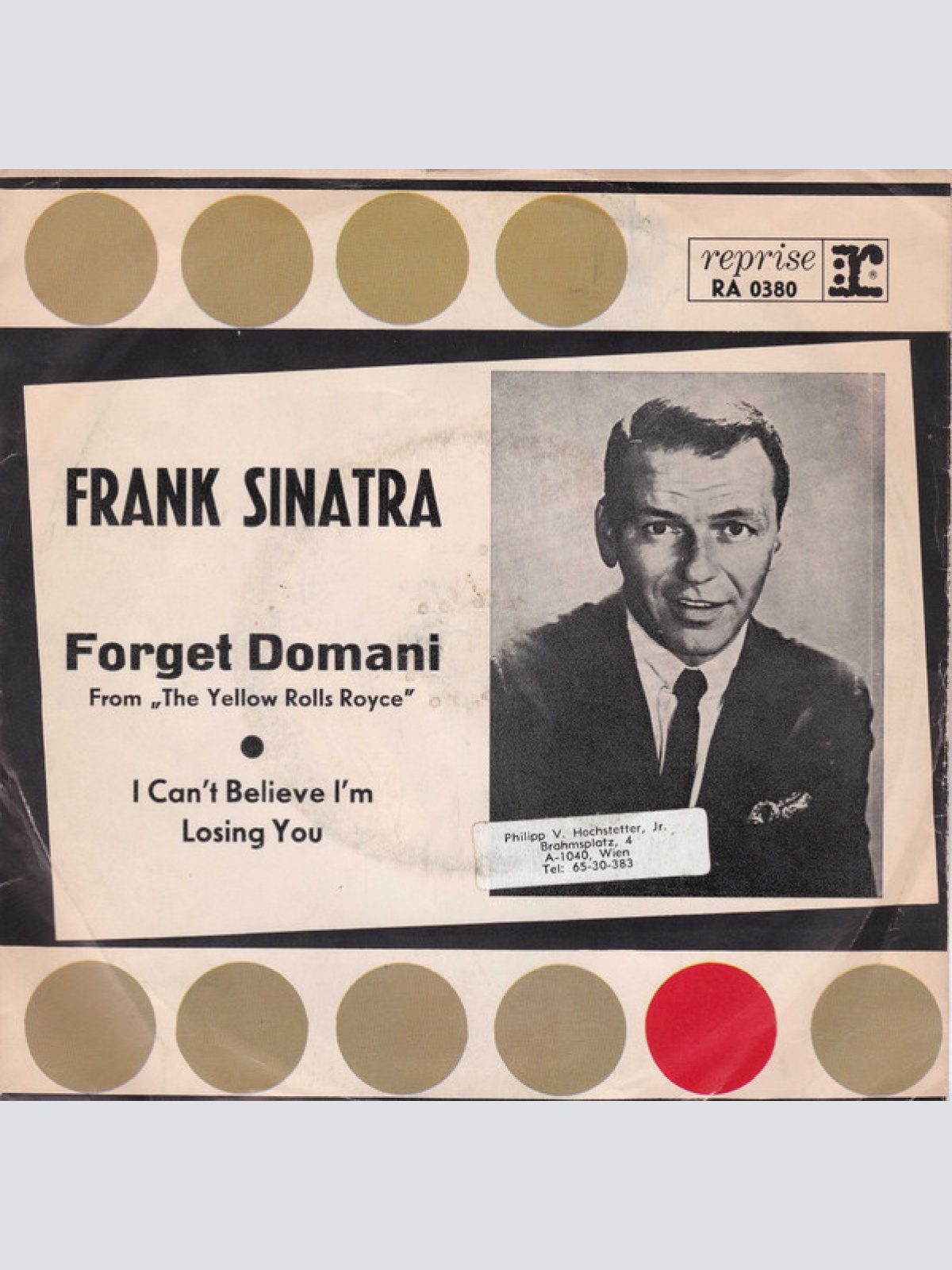 Vinyl / Frank Sinatra - Forget Domani / I Can't Believe I'm Losing You