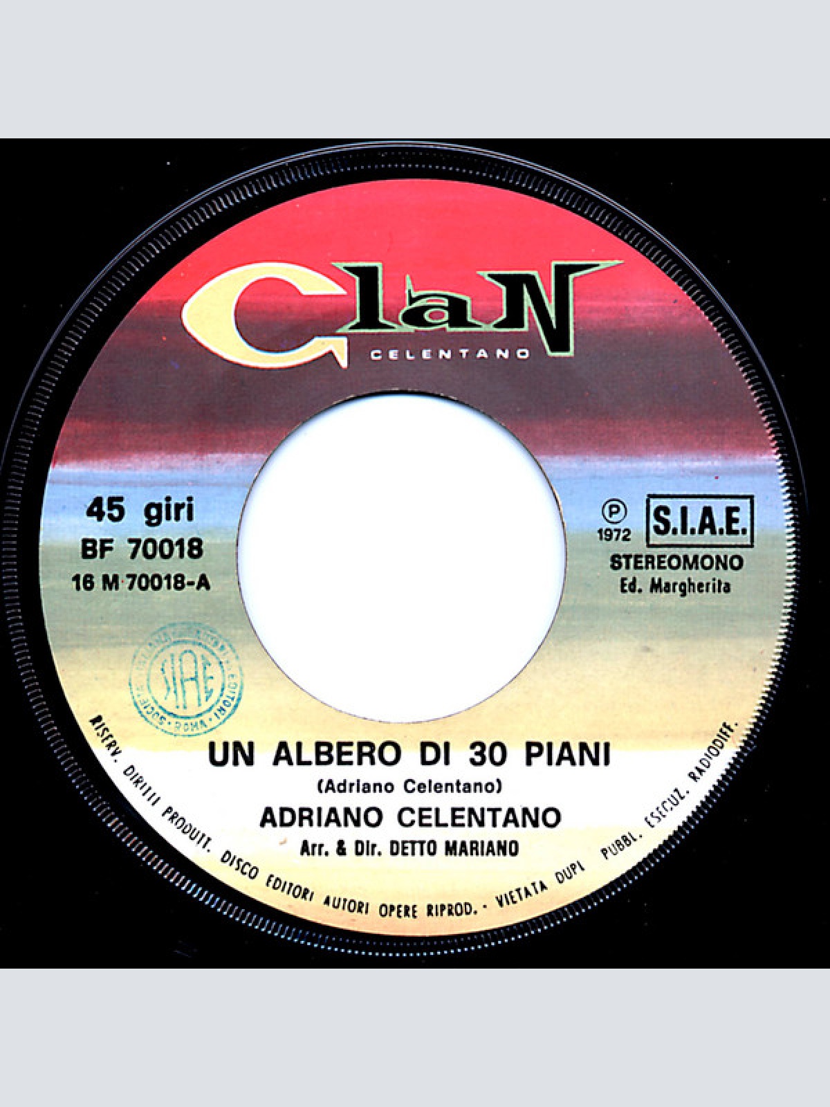 Vinyl / Adriano Celentano - Un Albero Di 30 Piani
