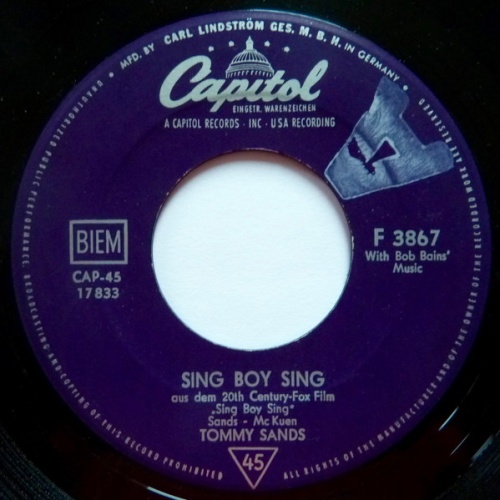 Vinyl / Tommy Sands - Sing Boy Sing